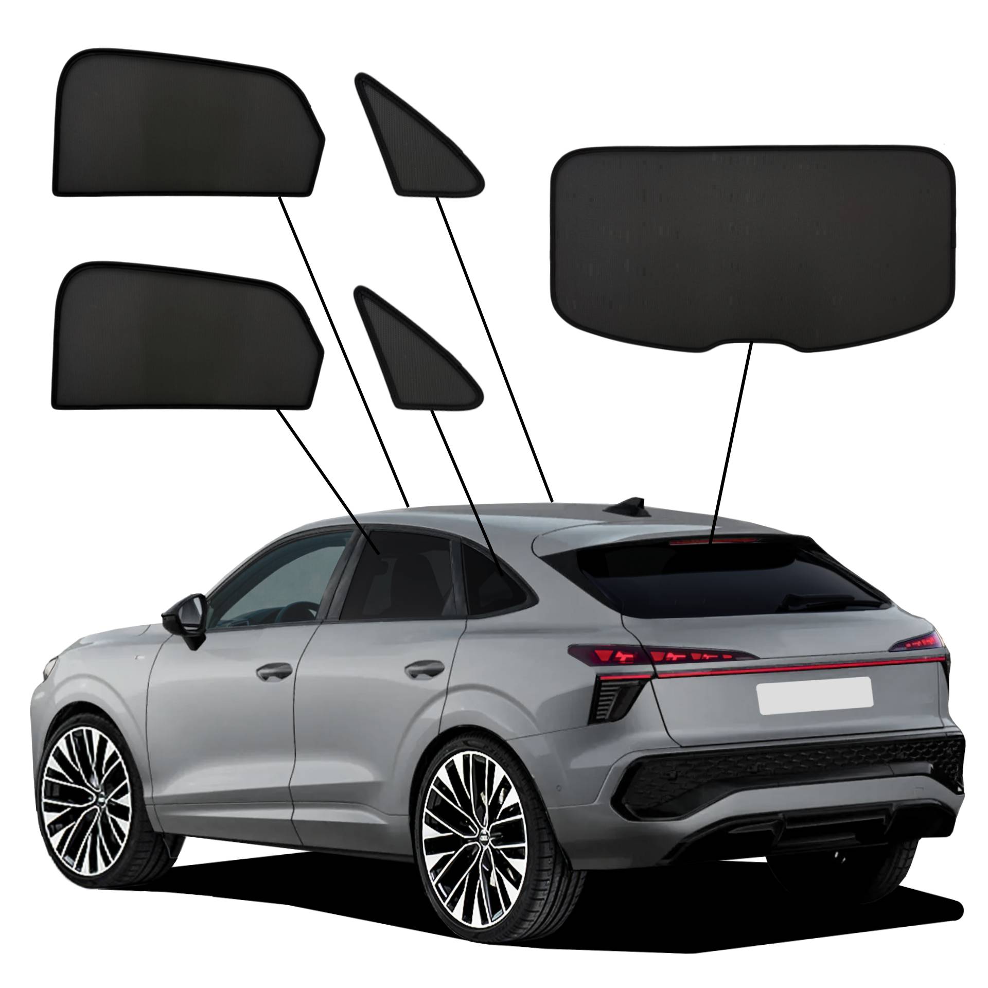 Audi Q3 Sportback ab 2025 SunClip Auto Sonnenschutz Sichtschutz UV-Schutz Auto Sonnenblende Hitzeschutz Insektenschutz Autoscheibentönung Audi Q3 Sportback ab 2025 SunClip Auto Sonnenschutz Sichtschutz UV-Schutz Auto Sonnenblende Hitzeschutz Insektenschutz Autoscheibentönung