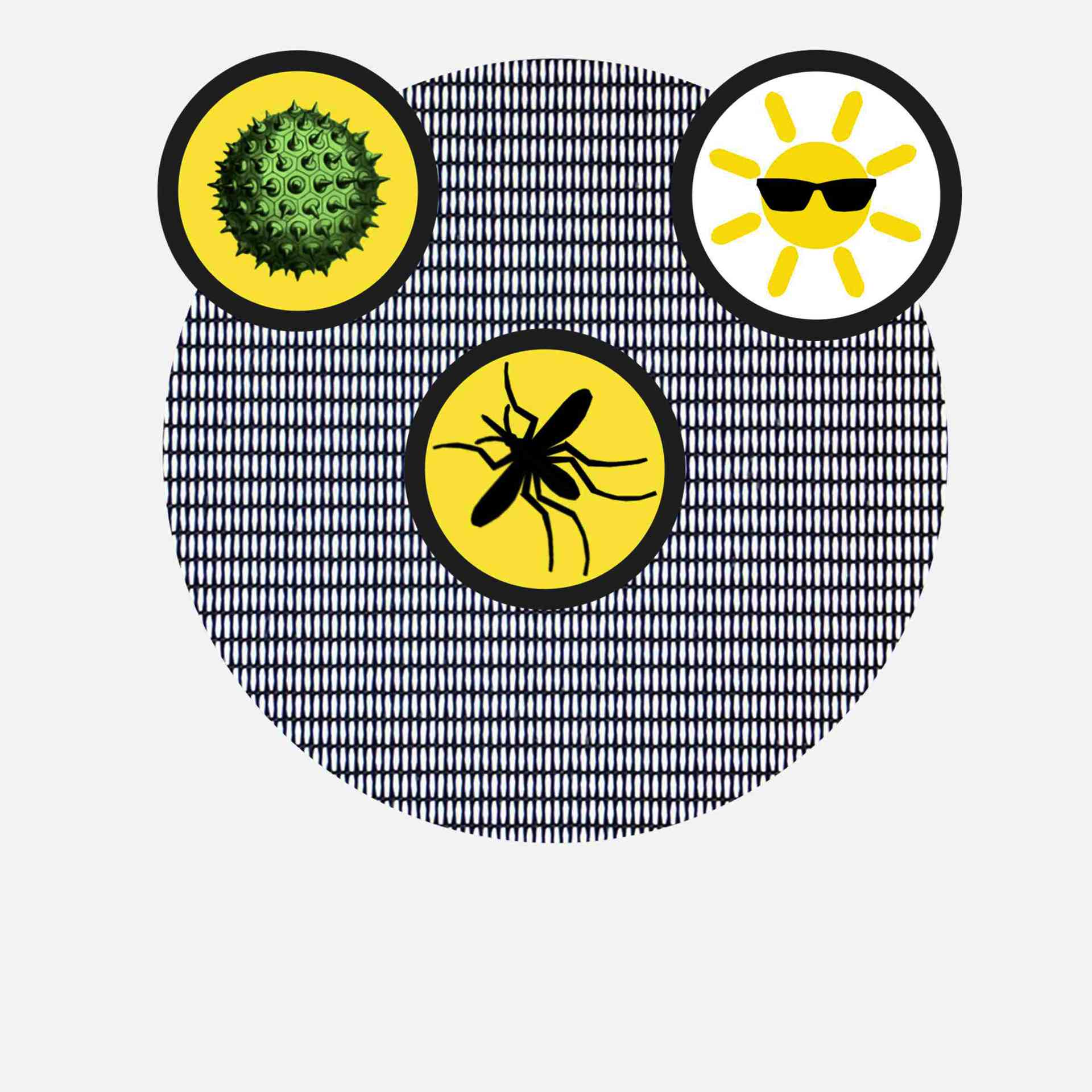 Pollenschutznetz ein Stoffmuster vom WinClip Pollen