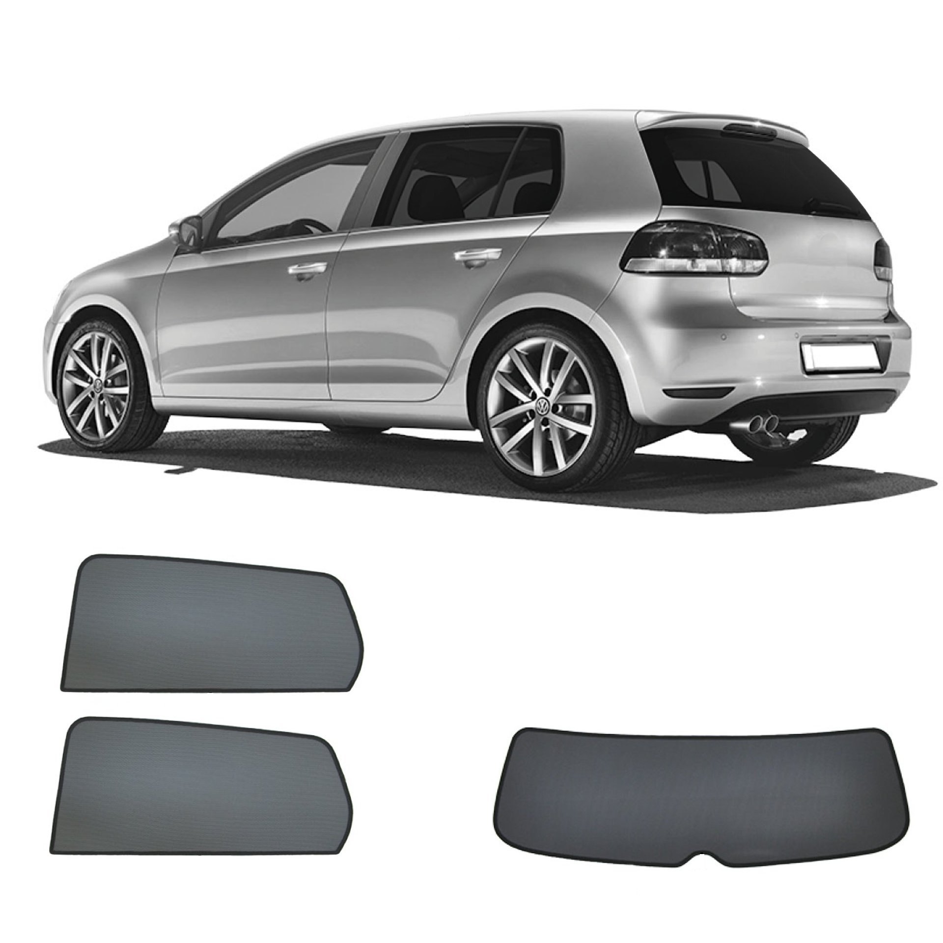 VW Golf 6 SunClip privacy & sun protection 2008-2012 a VW Golf 6 with an AC Set
