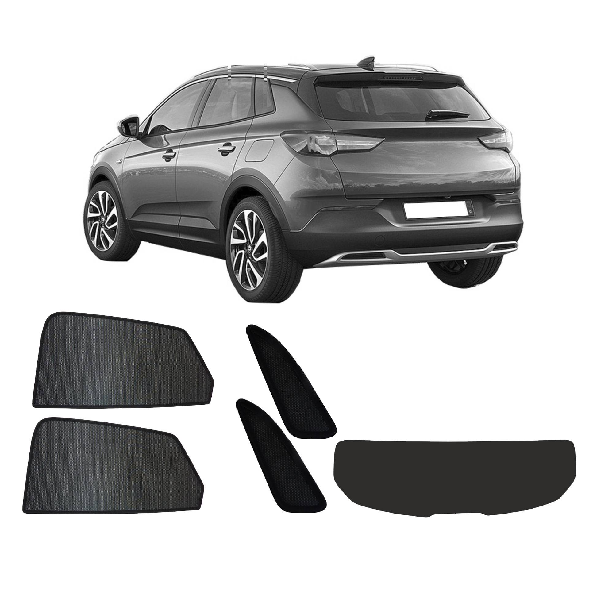Opel Grandland X sun protection Sonniboy 2017-2024 an Opel Grandland X with an ABC set