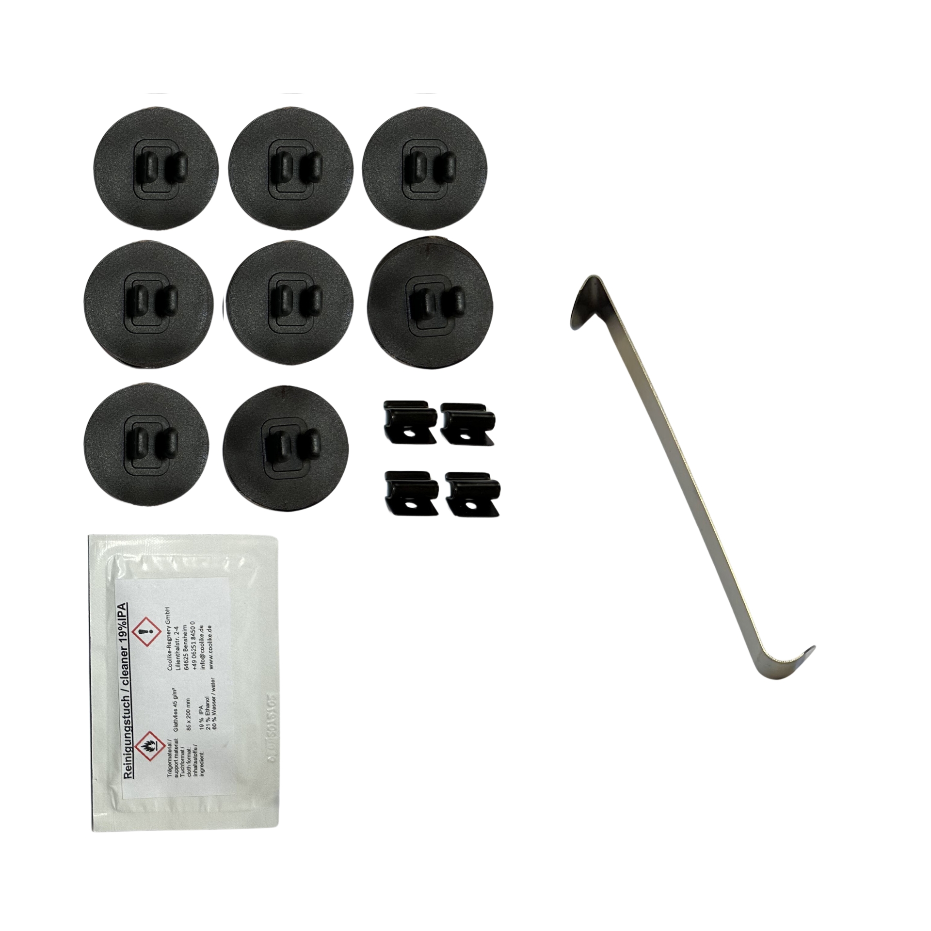 a holder set with installation aid for BMW X3