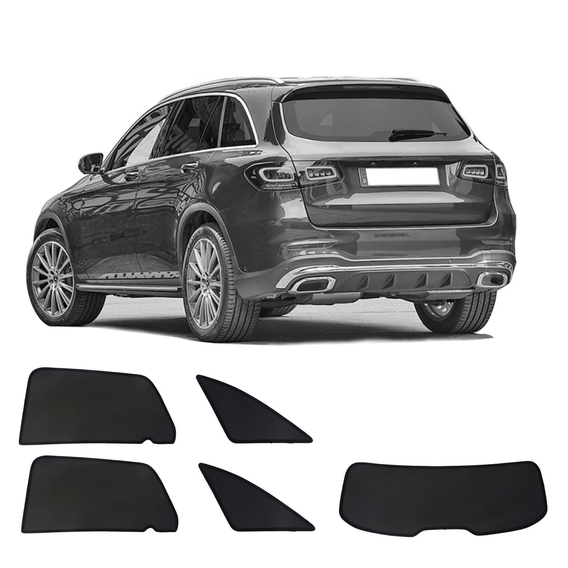 Mercedes GLC Auto Sonnenschutz & Sichtschutz Sonniboy 2015-2022 ein Mercedes GLC mit einem ABC Set