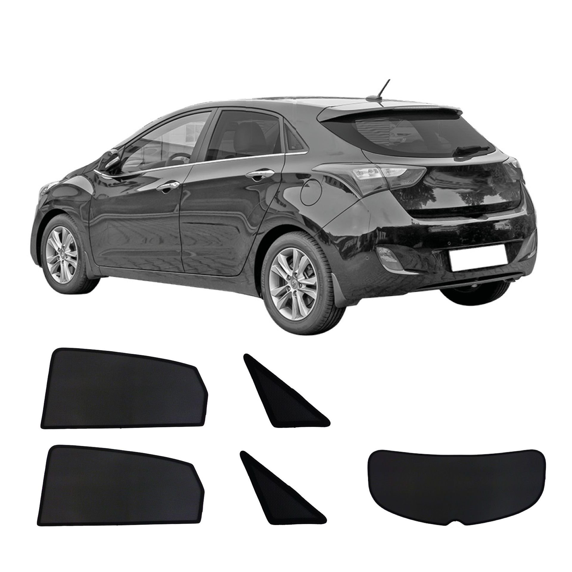 Hyundai i30 sun protection Sonniboy 2012-2017 a Hyundai i30 with an ABC set
