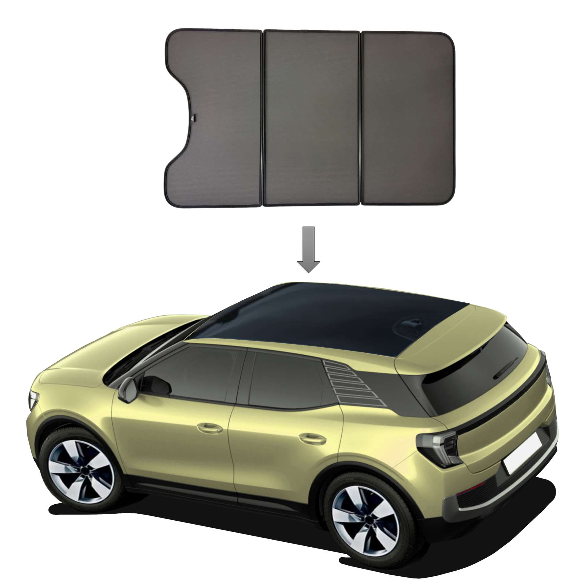 Ford Explorer EV Panoramadach ab 2024 SunClip Auto Sonnenschutz UV-Schutz Auto Sonnenblende Hitzeschutz Autoscheibentönung Lärmdämmung