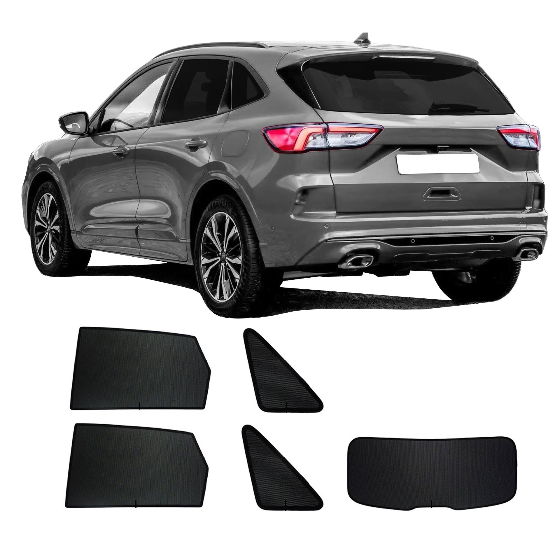 Ford Kuga III Auto Sonnenschutz & Sichtschutz Sonniboy 2020- ein Ford Kuga 3 mit einem ABC Set