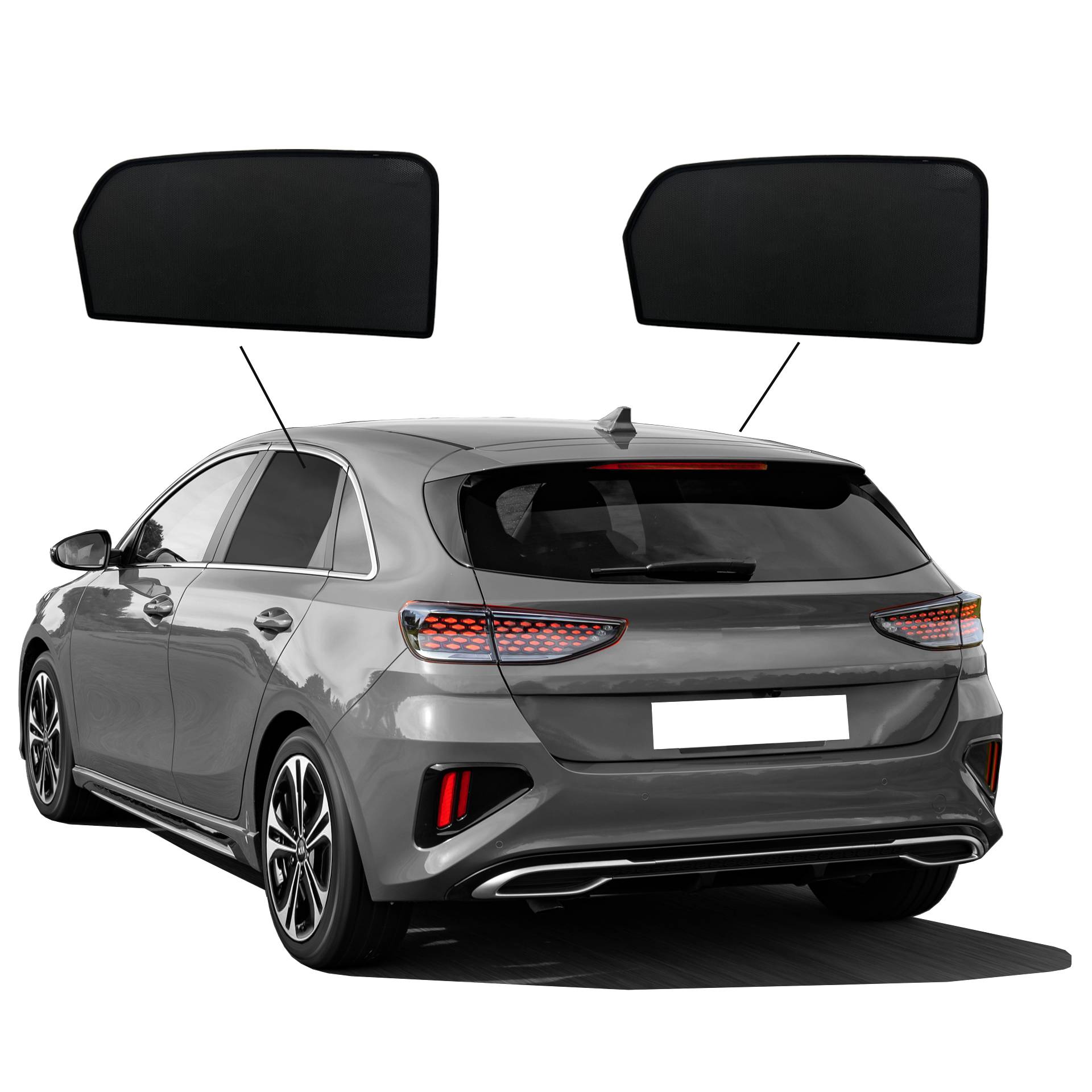 Kia Ceed III inkl. Facelift Fließheck Sonnenschutz SunClip Sonniboy 2018- Türfenster-Set 2-teilig