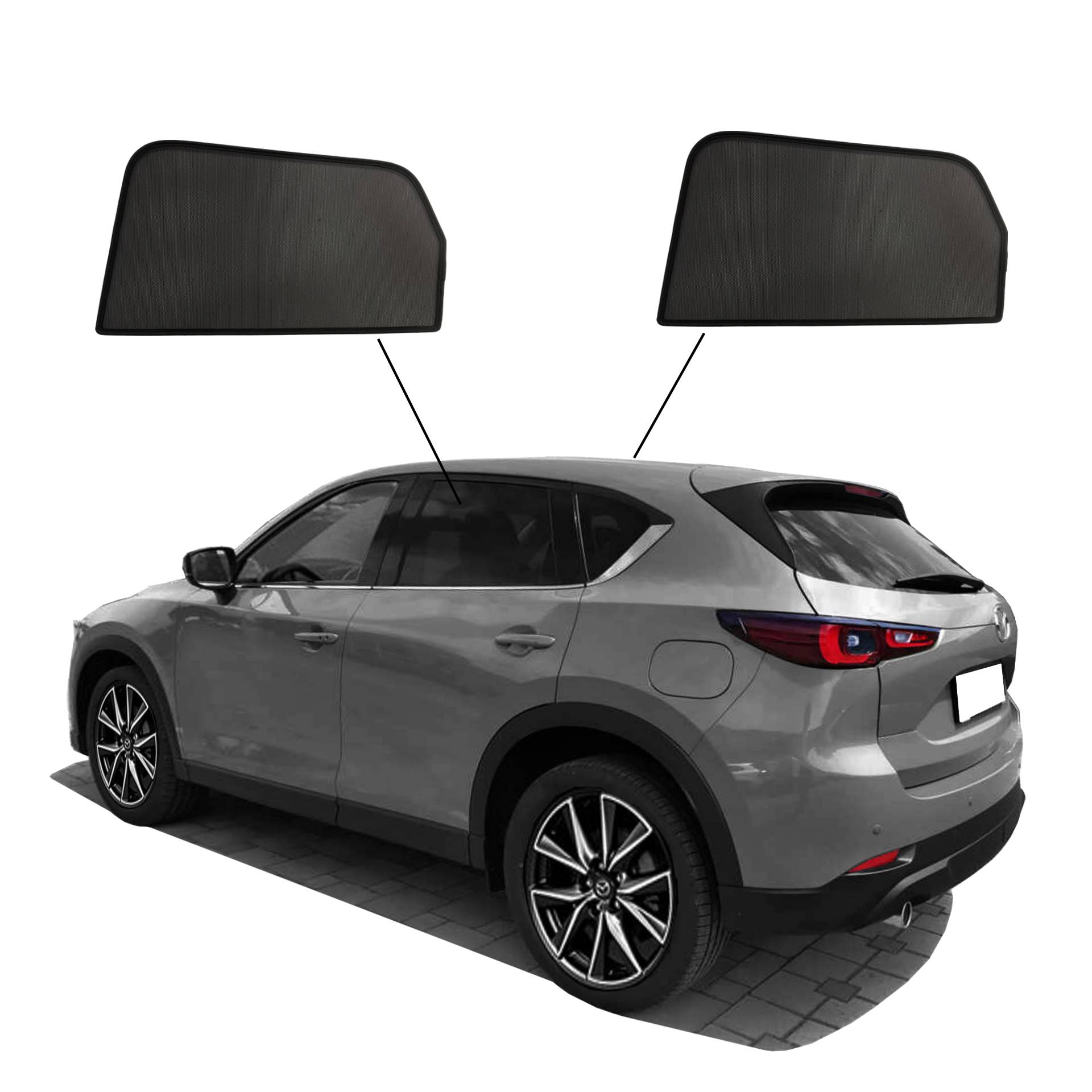 Mazda CX-5 SunClip Auto Sonnenschutz & Sichtschutz 2017- Türfenster-Set 2-teilig ein Mazda CX-5 mit einem A Set