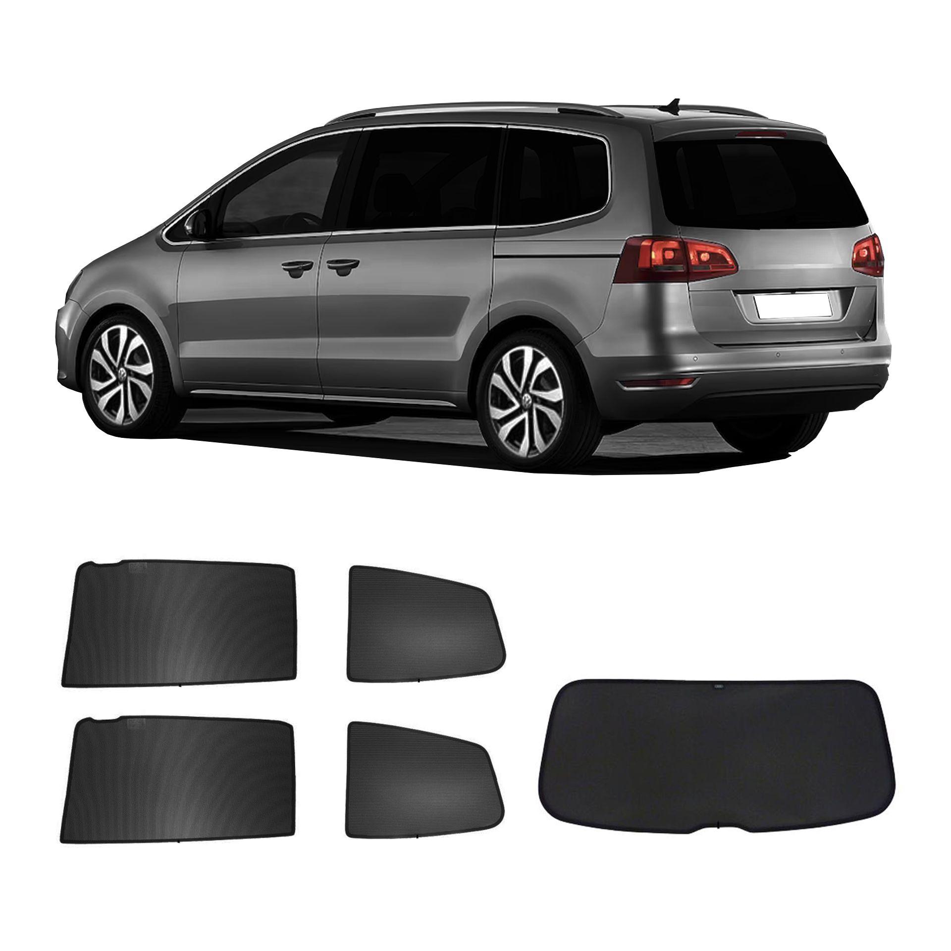 VW Sharan II / Seat Alhambra sun protection Sonniboy 2010-2022 a VW Sharan 2 with an ABC Set