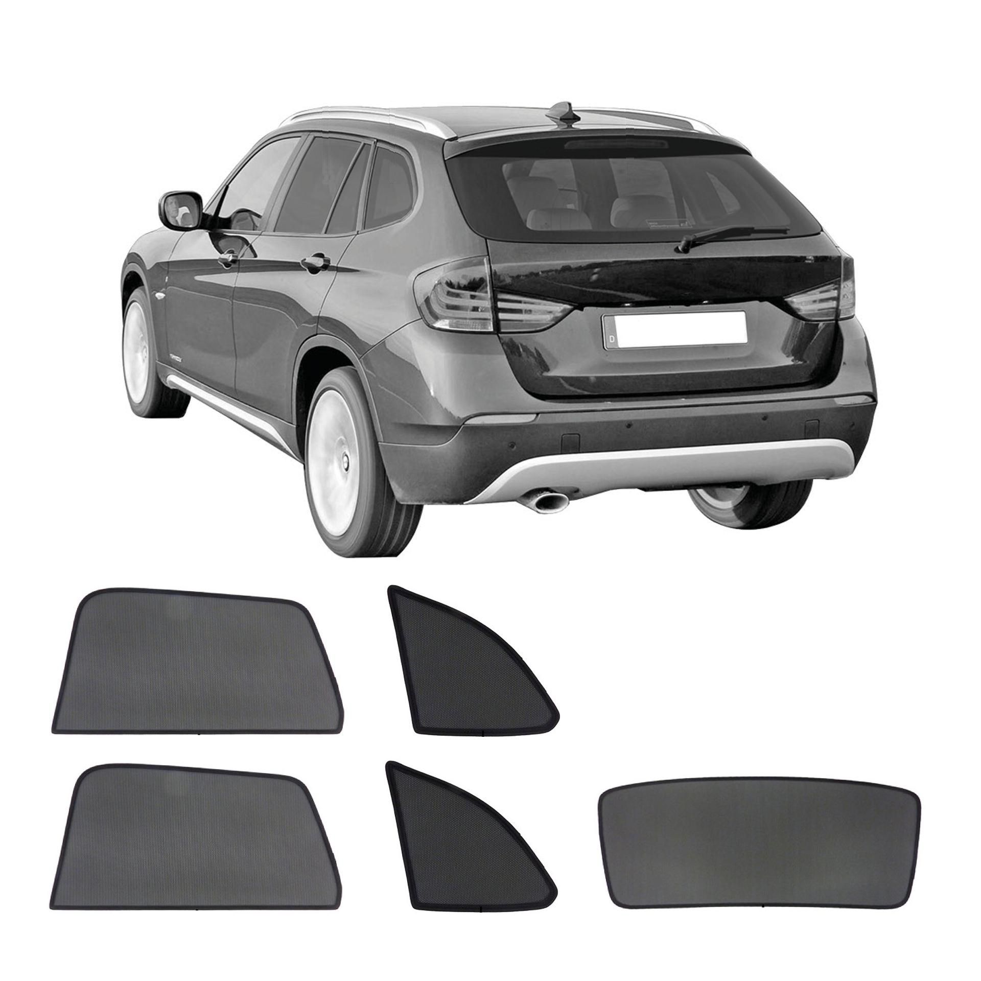 BMW X1 Sonnenschutz Auto Sonnenschutz & Sichtschutz 2009-2015 ein BMW X1 mit einem ABC Set