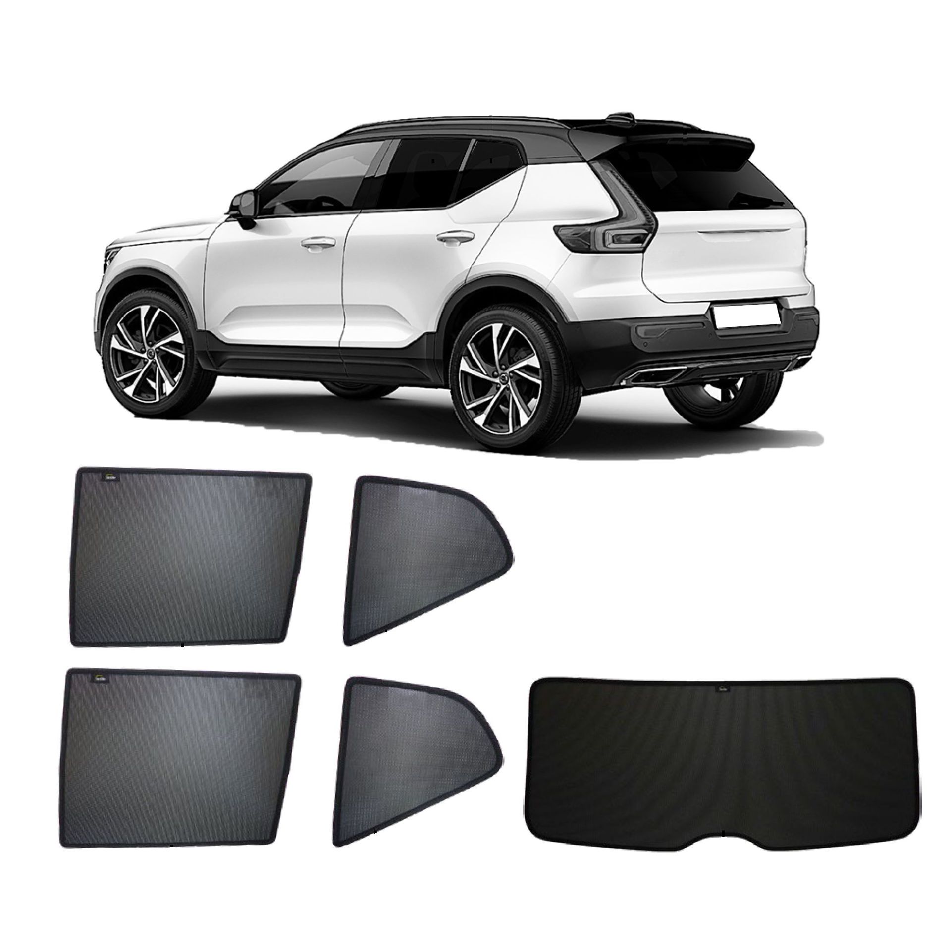 Volvo XC40 sun protection Sonniboy 2018- a Volvo XC40 with an ABC set
