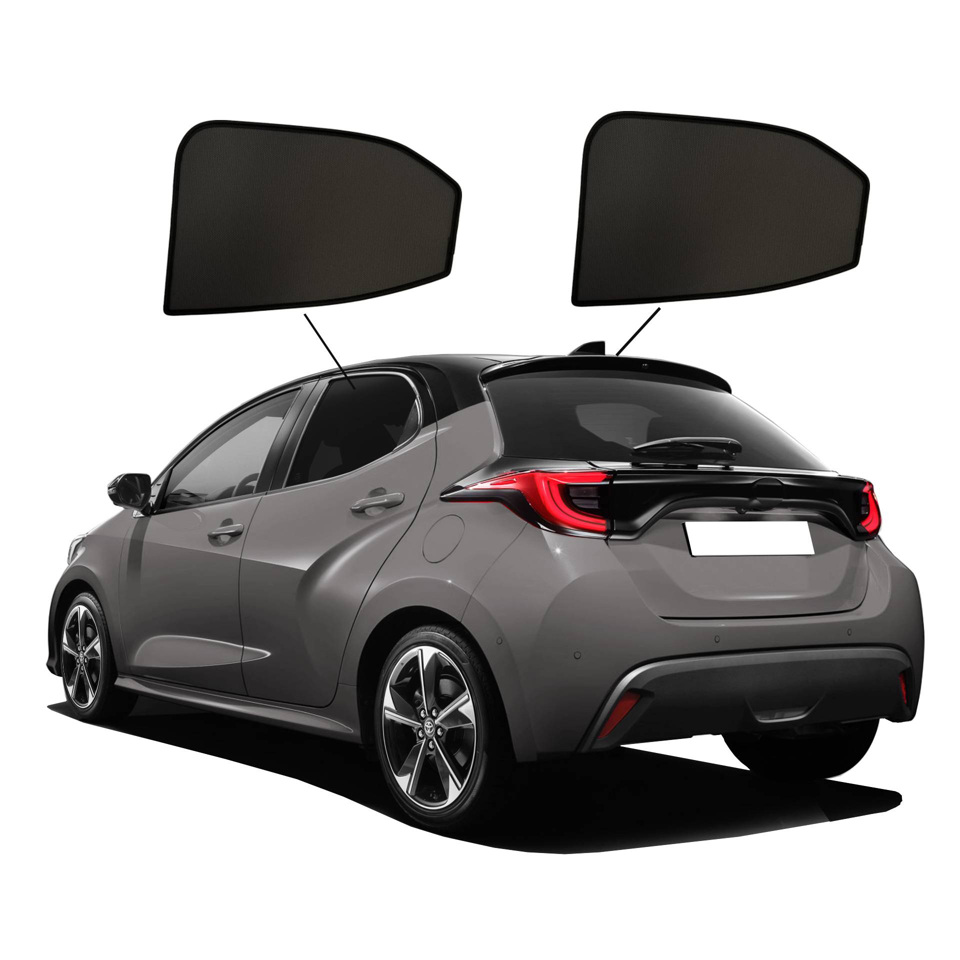 Toyota Yaris / Mazda 2 Sonnenschutz SunClip Sonniboy 2020- Türfenster-Set 2-teilig 