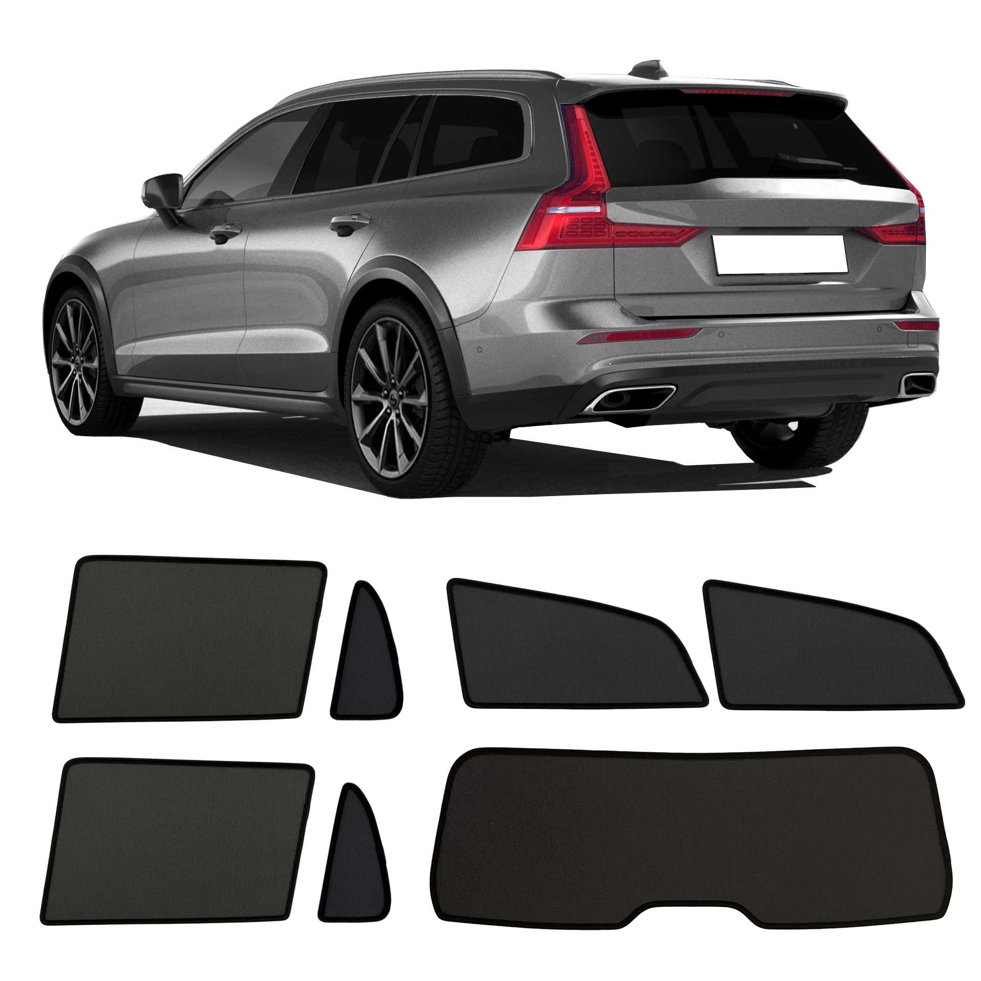 Volvo V60 Auto Sonnenschutz & Sichtschutz Sonniboy 2018- ein Volvo V60 mit einem ABC Set