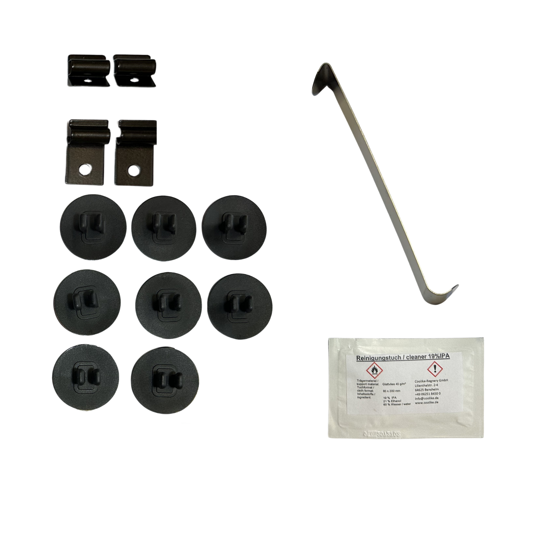 a holder set with installation aid for Audi A8