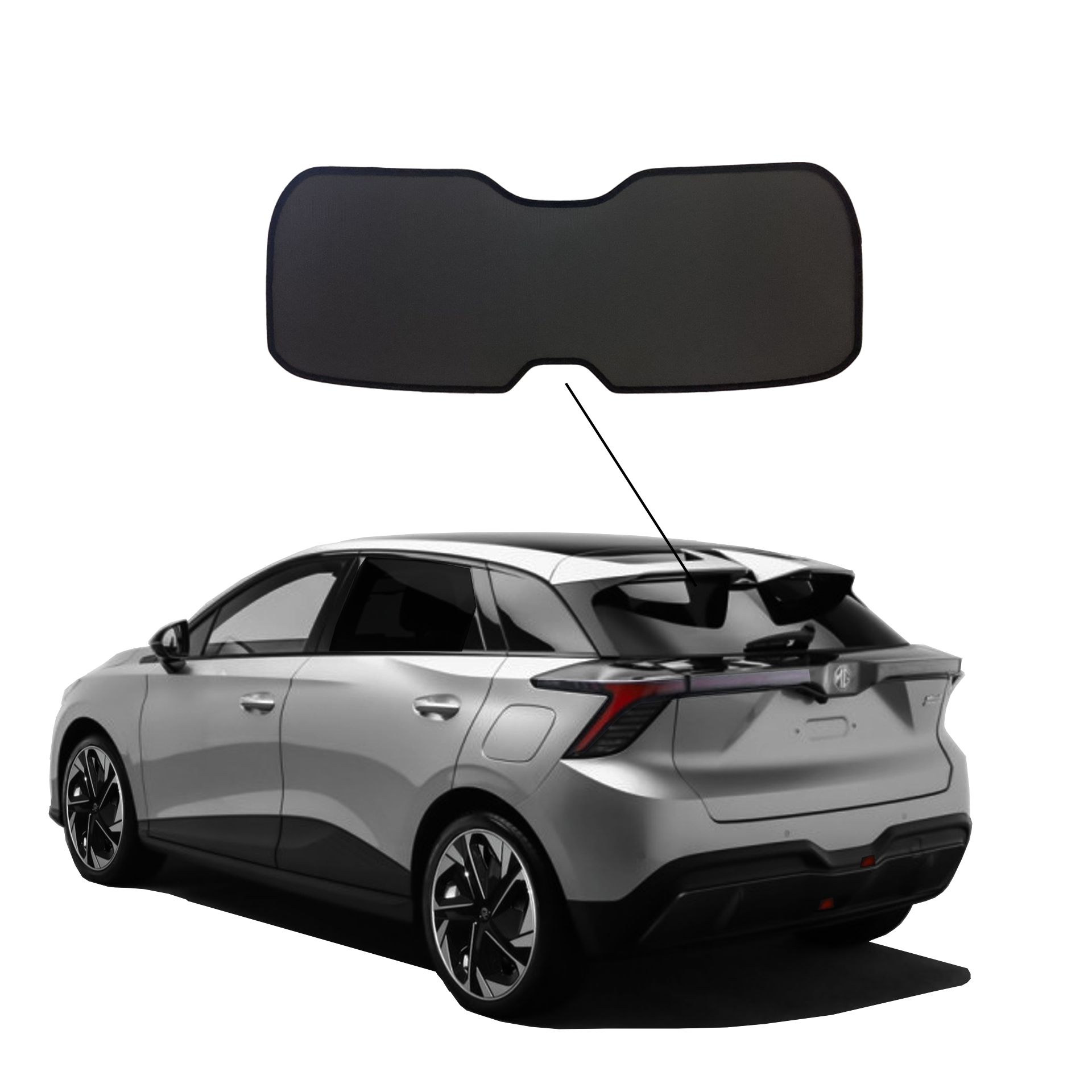 MG 4 SunClip Auto Sonnenschutz & Sichtschutz 2022- Heckscheibe ein MG 4 mit einem C Teil