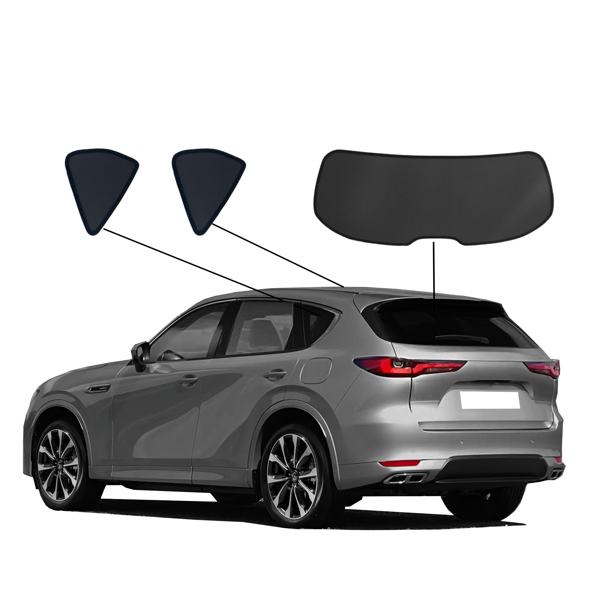 Mazda CX-60 SunClip Auto Sonnenschutz & Sichtschutz 2022- Heckfenster & Seitenfenster-Set 3-teilig