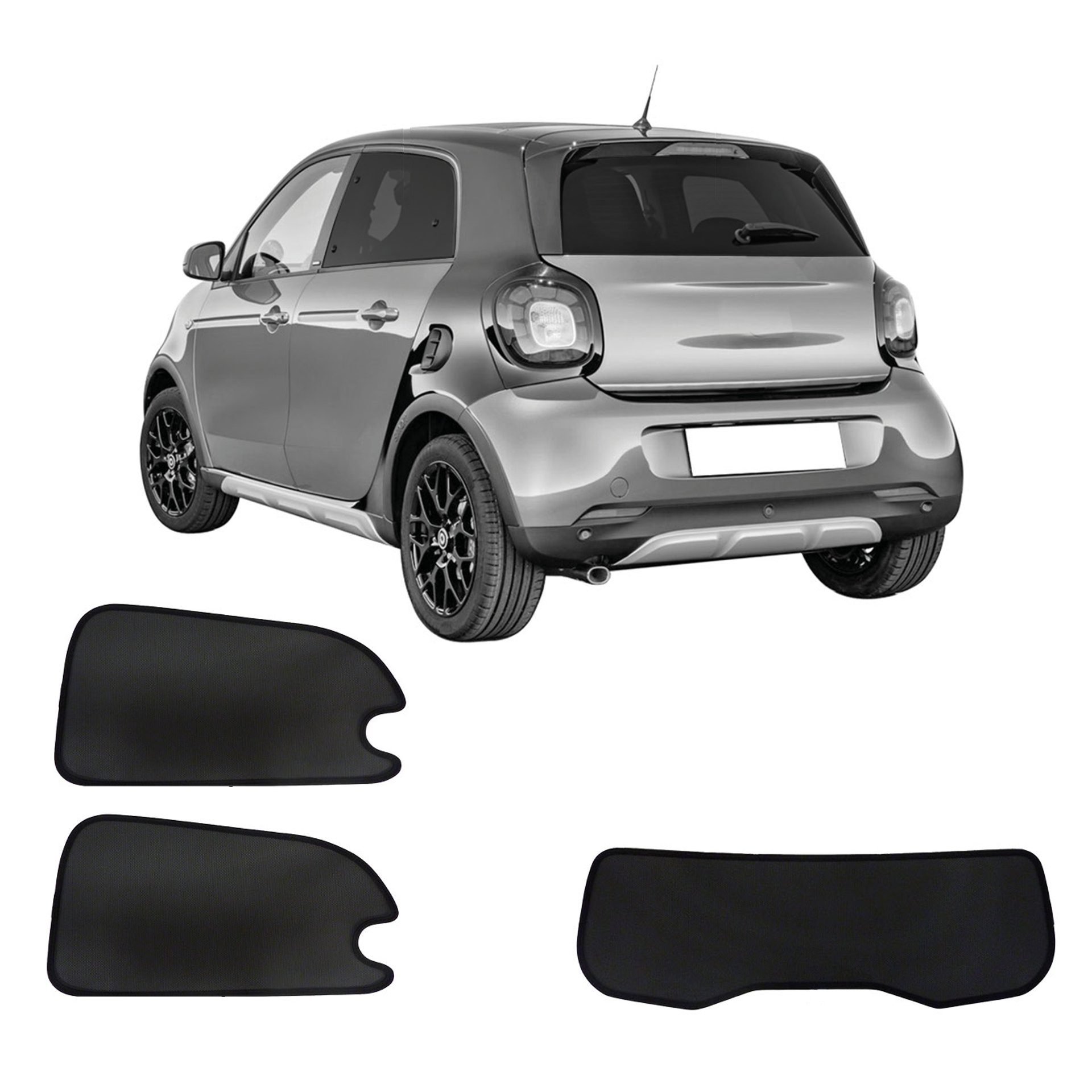 Smart Forfour sun protection Sonniboy 2014-2021 a Smart Forfour with an AC set
