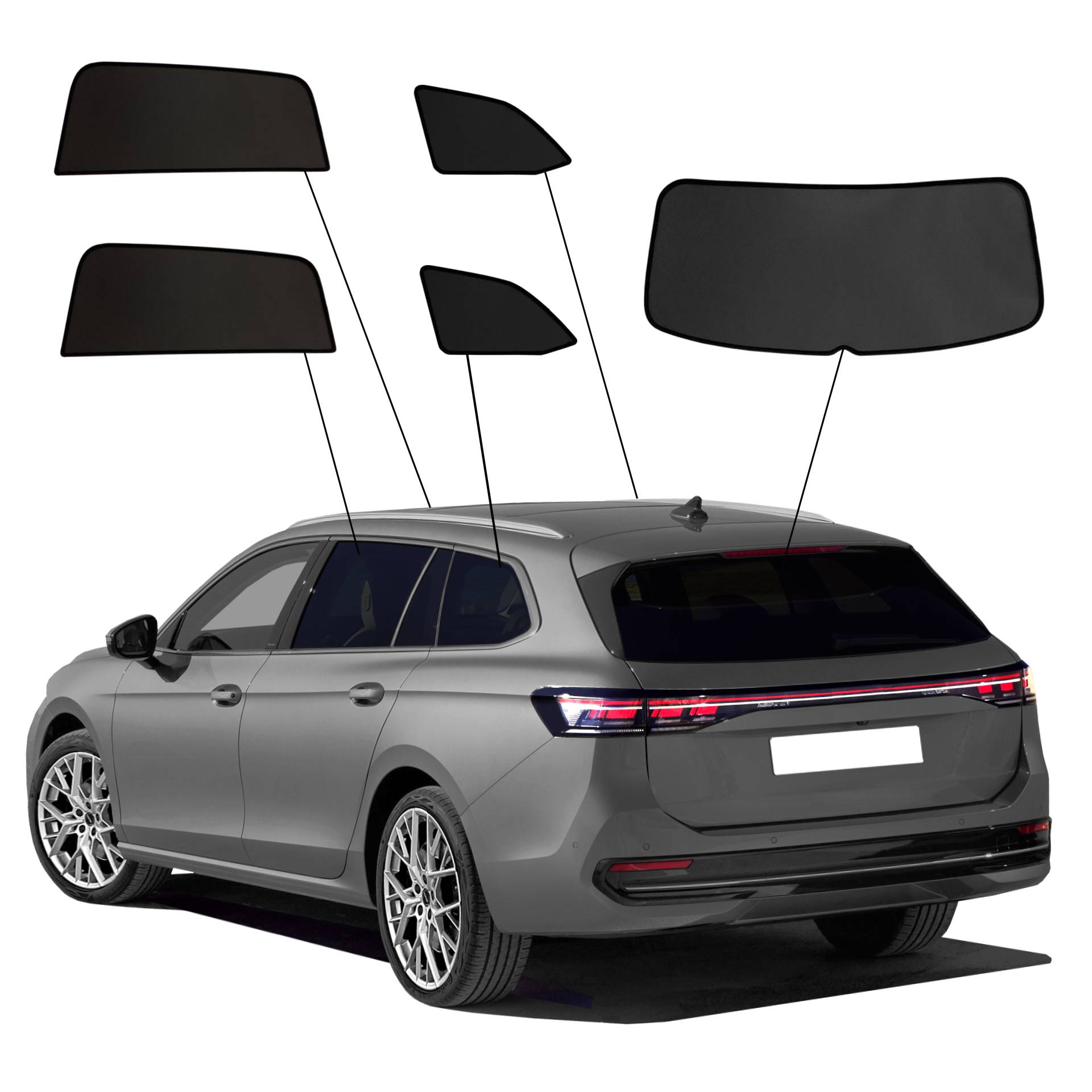 a VW Passat B9 with an ABC set