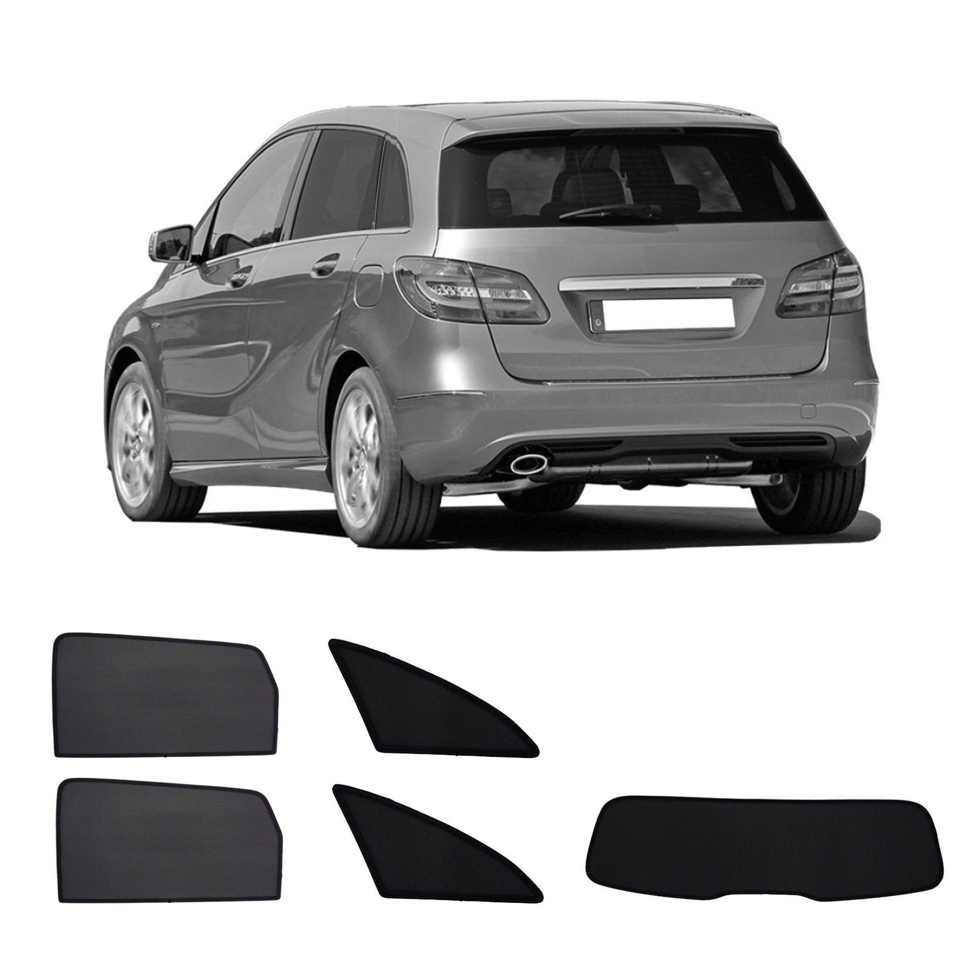 Mercedes B-Class sun protection Sonniboy 2011-2018 a merceds b-class with an ABC set