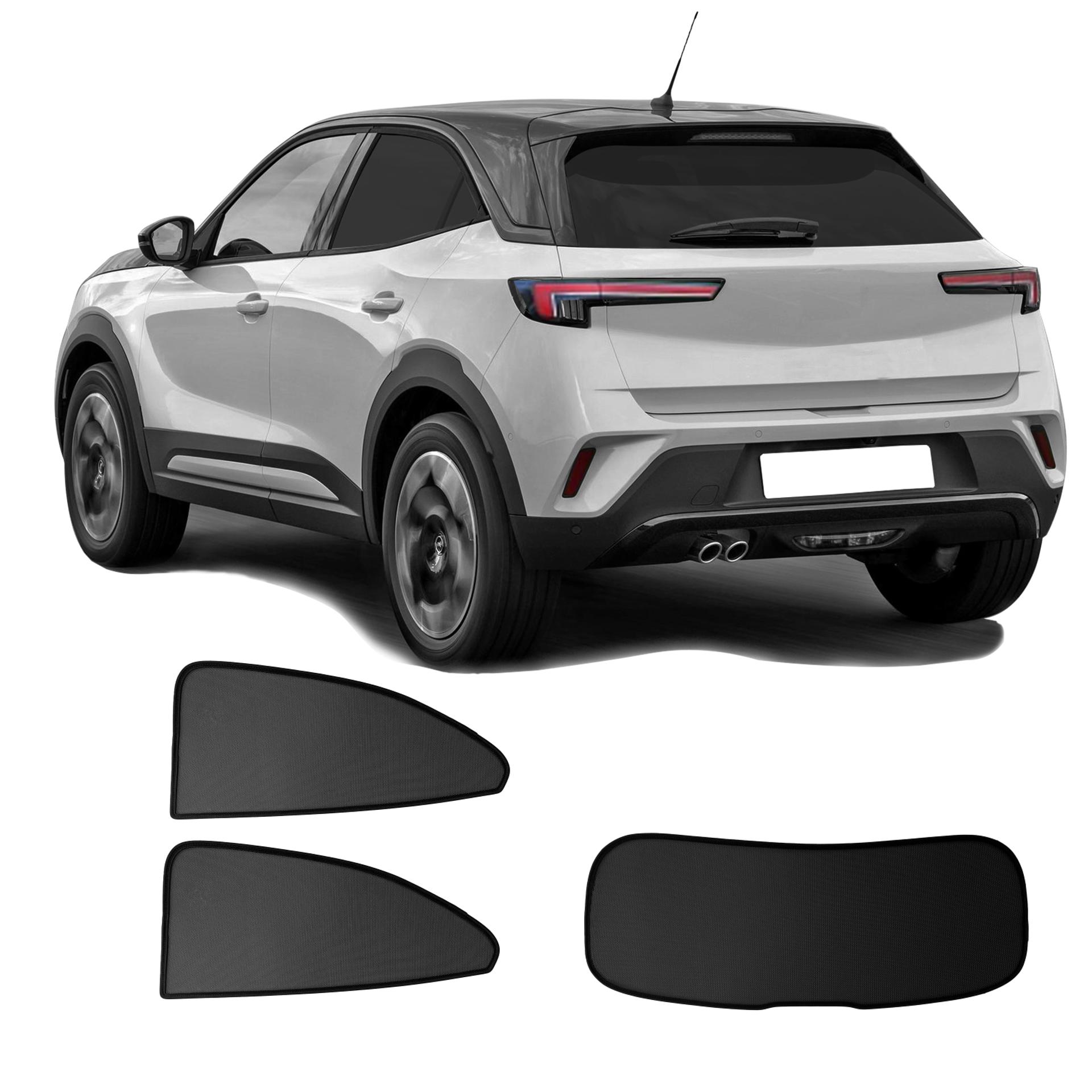Opel Mokka B sun protection Sonniboy 2021- an Opel Mokka B with an AC set