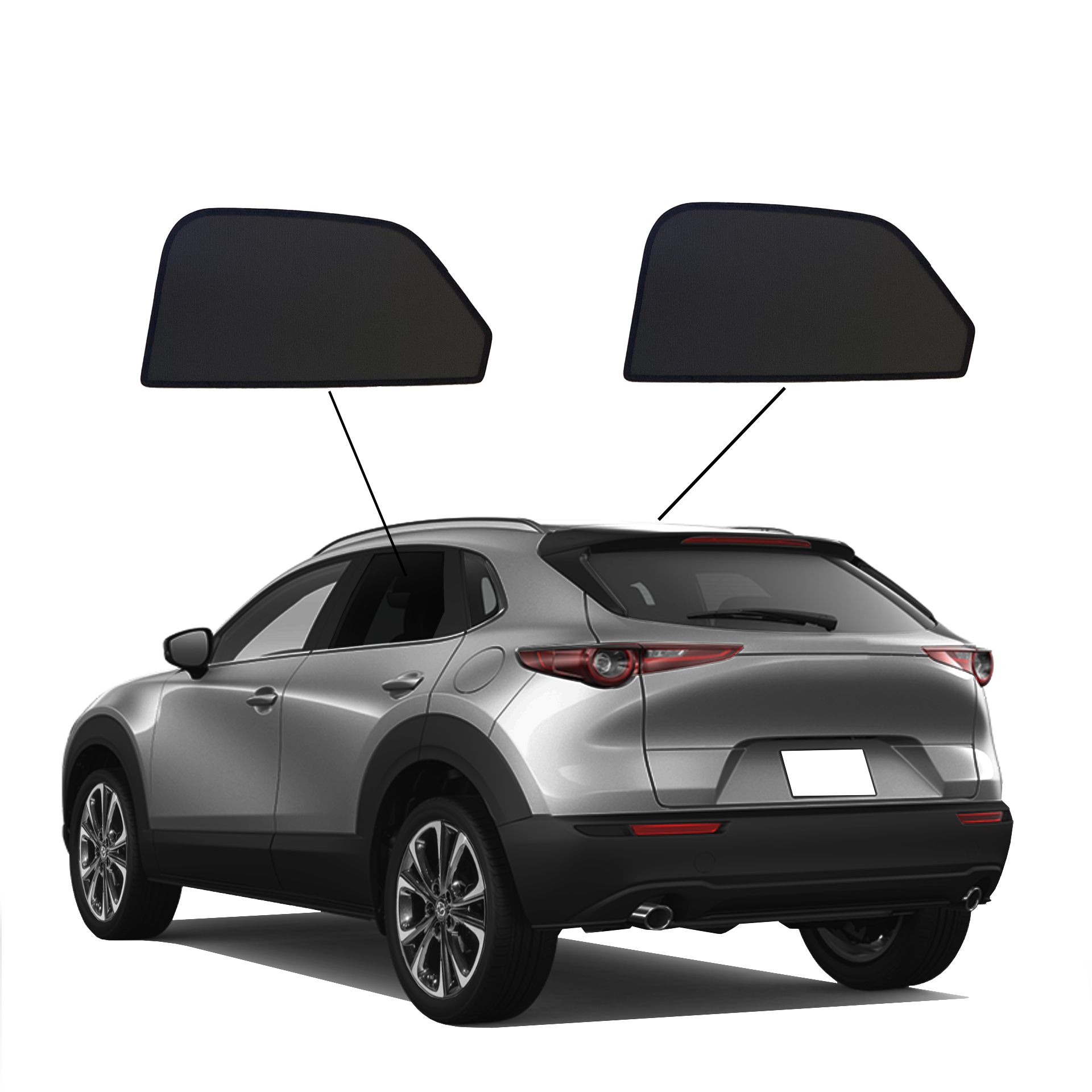 Mazda CX-30 SunClip privacy & sun protection 2019- Door window set 2-piece a Mazda CX-30 with an A set