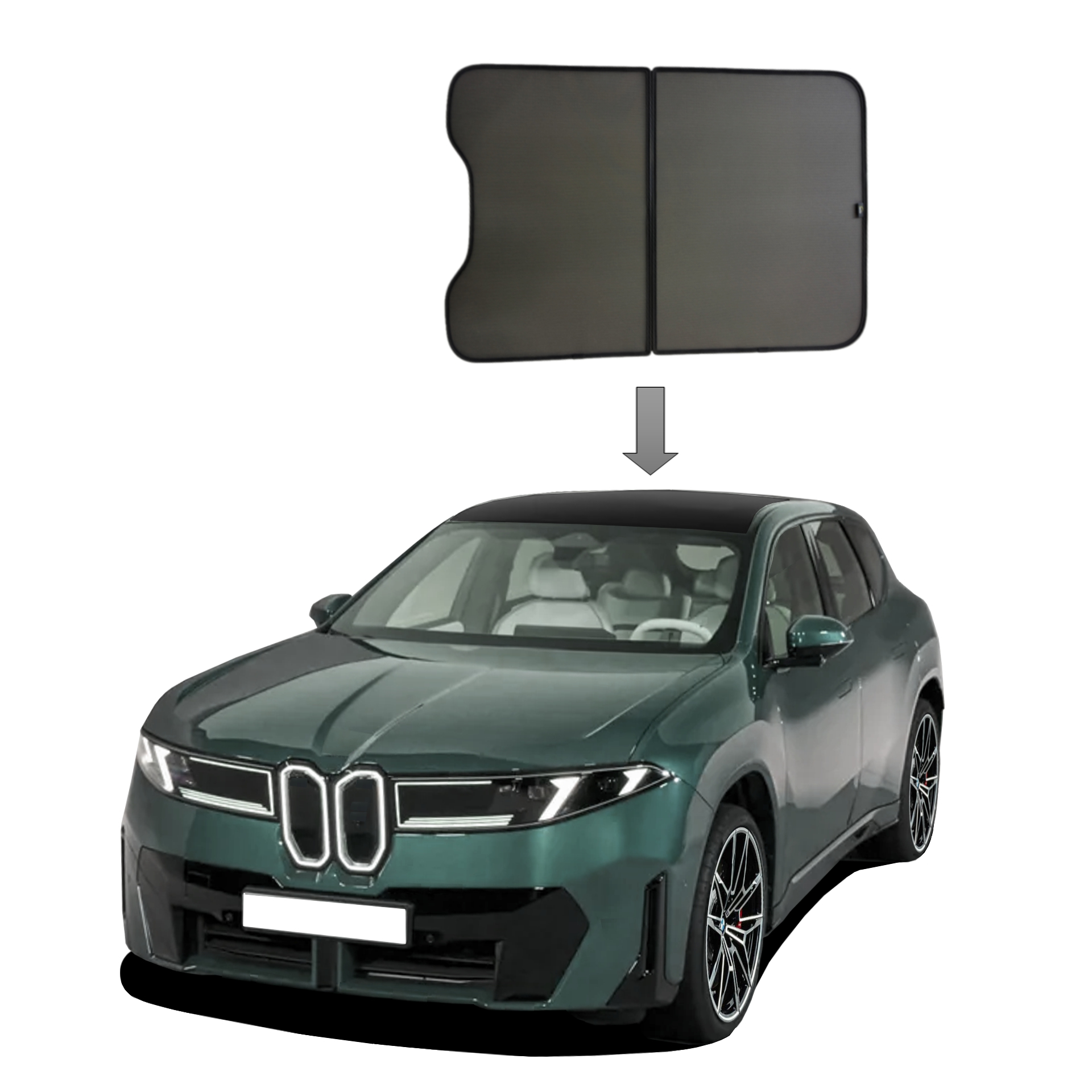 BMW iX3 Panoramadach ab 2026 SunClip Auto Sonnenschutz UV-Schutz Auto Sonnenblende Hitzeschutz Autoscheibentönung Lärmdämmung