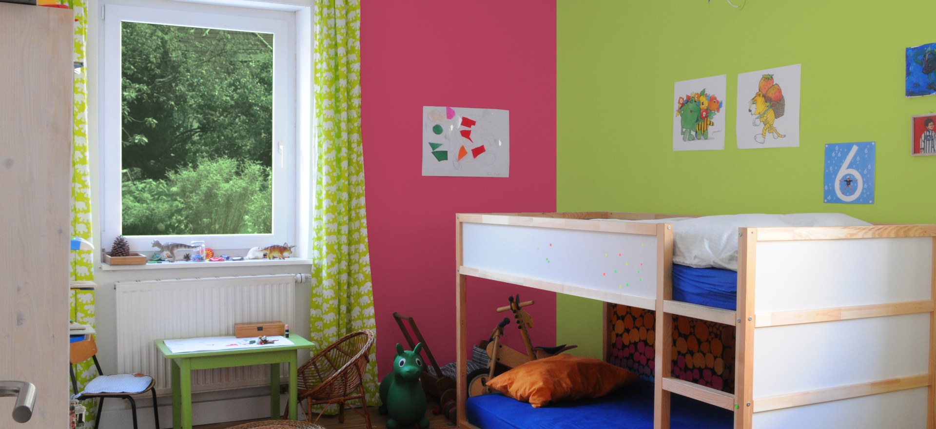Mosquito repellent for the children's room a colourful children's room with furniture