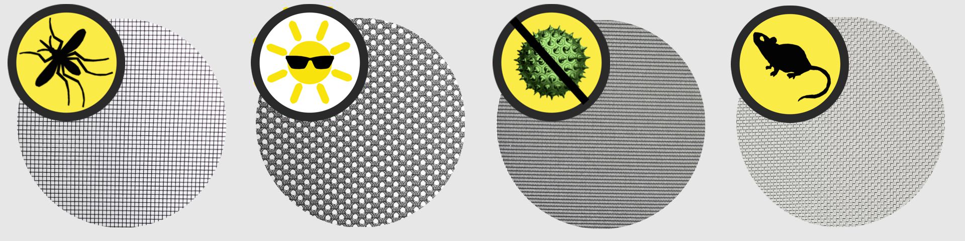 Stoffdetailbilder vom Insekten-, Sonnen- Pollen- und Nagerschutz