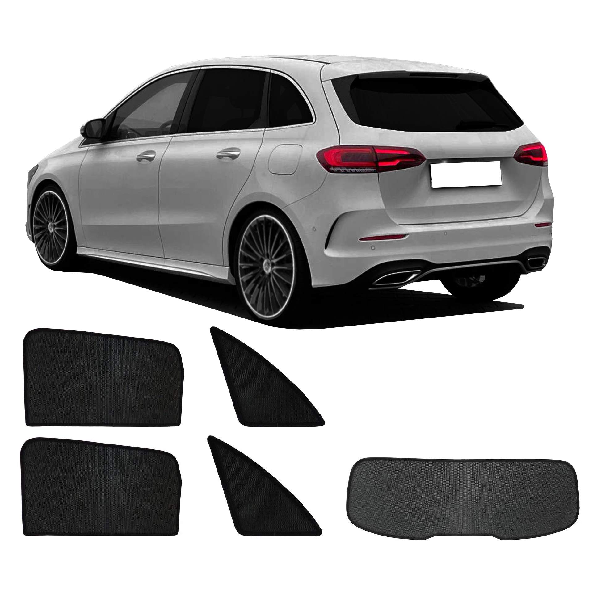 a Mercedes b-class with an ABC set