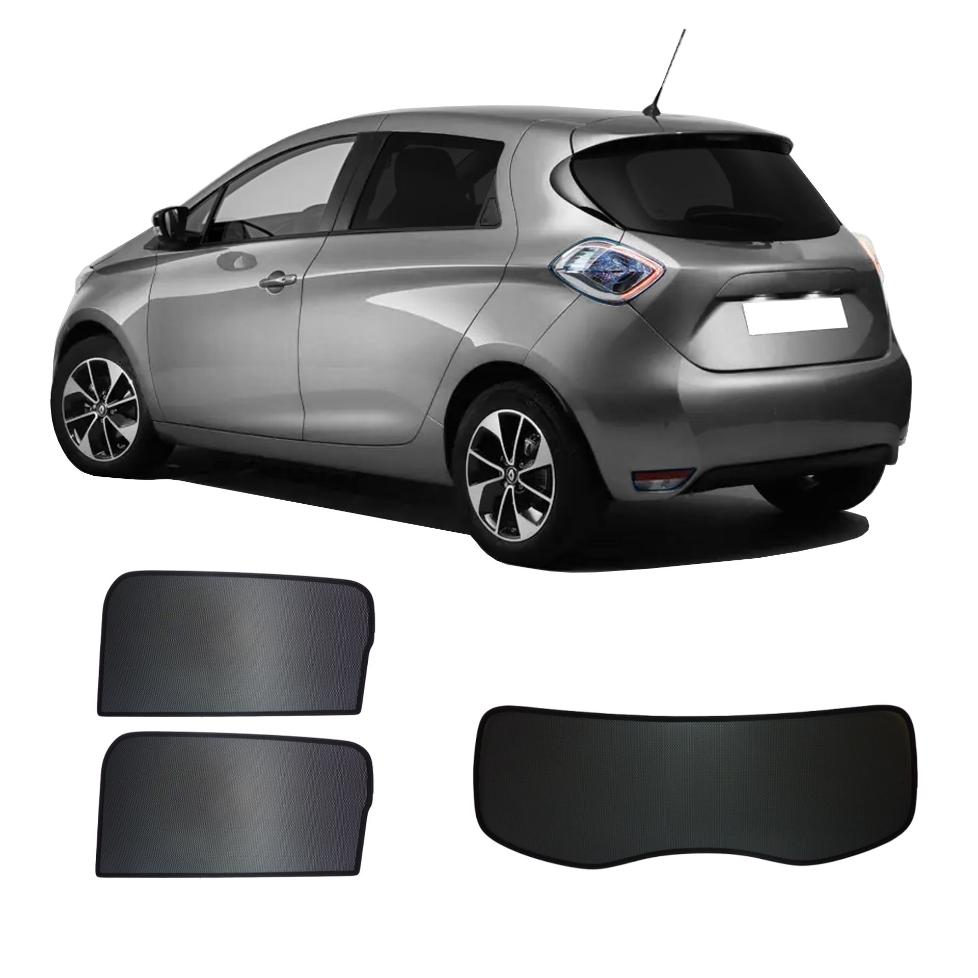 Renault Zoe sun protection Sonniboy 2013- a Renault Zoe with an AC set