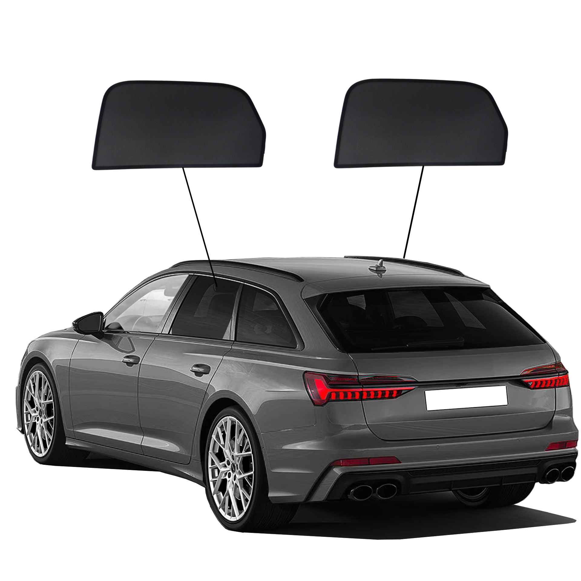 Audi A6 Avant SunClip Auto Sonnenschutz & Sichtschutz 2018-2025 Türfenster-Set 2-teilig ein Audi A6 mit einem A Set