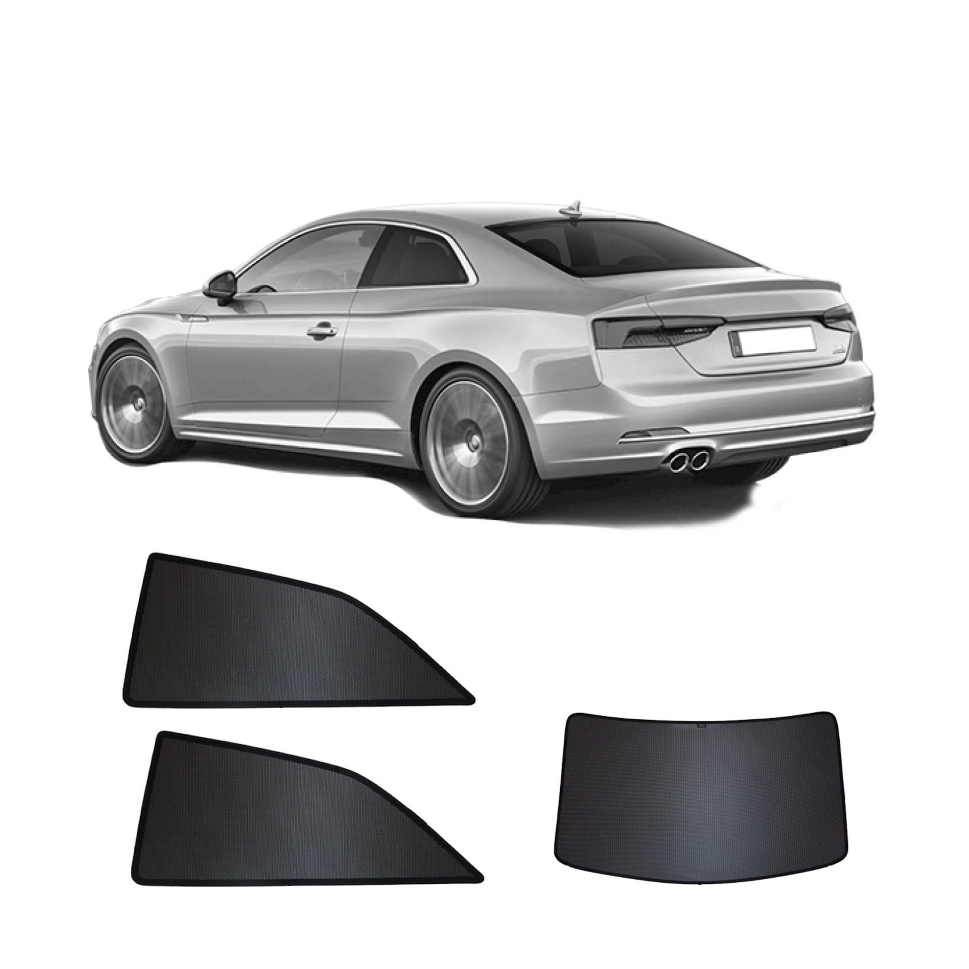 Audi A5 Coupé Auto Sonnenschutz & Sichtschutz Sonniboy 2016-2024 ein Audi A5 mit einem BC Set