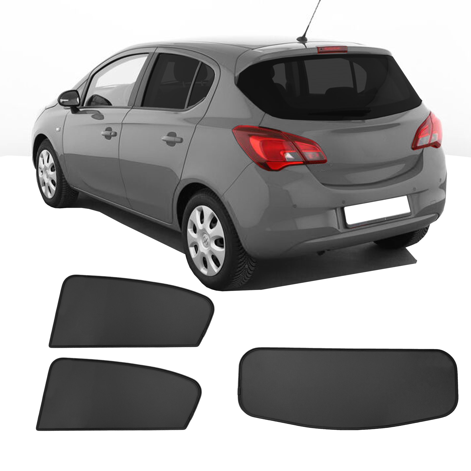 Opel Corsa E Sonniboy Auto Sichtschutz & Sonnenschutz 2014-2019 ein Opel Corsa e mit einem AC Set