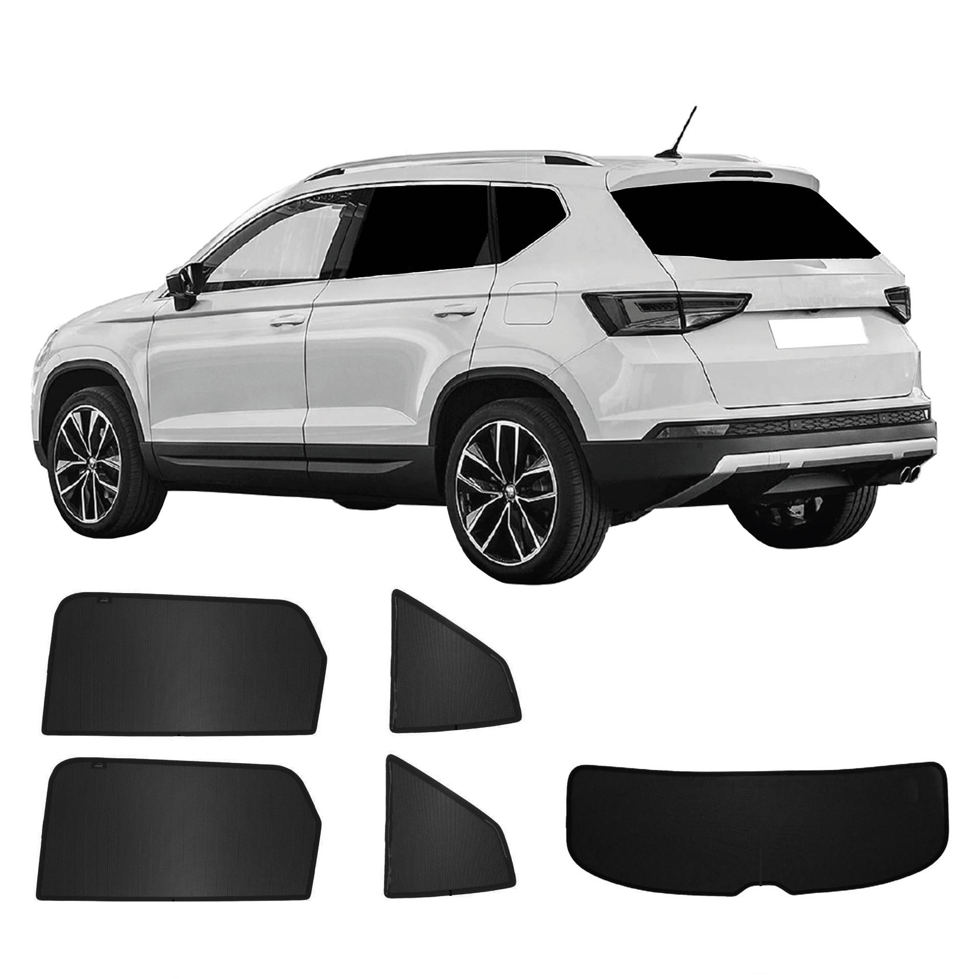 Seat Ateca SunClip Auto Sonnenschutz & Sichtschutz 2016- ein Seat Ateca mit einem ABC Set