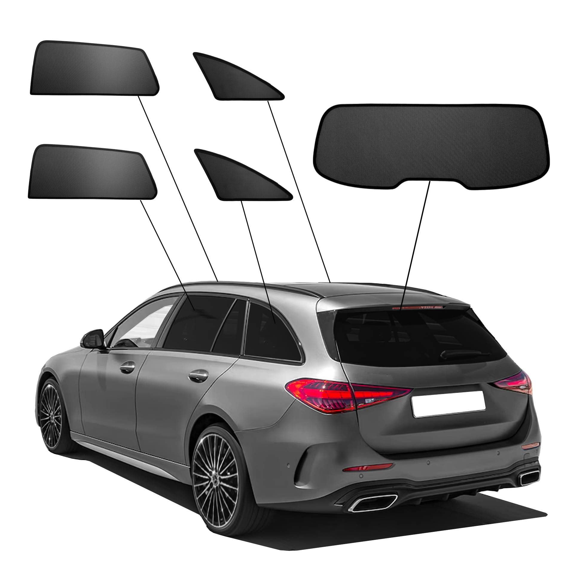 a Mercedes C-class with an ABC set