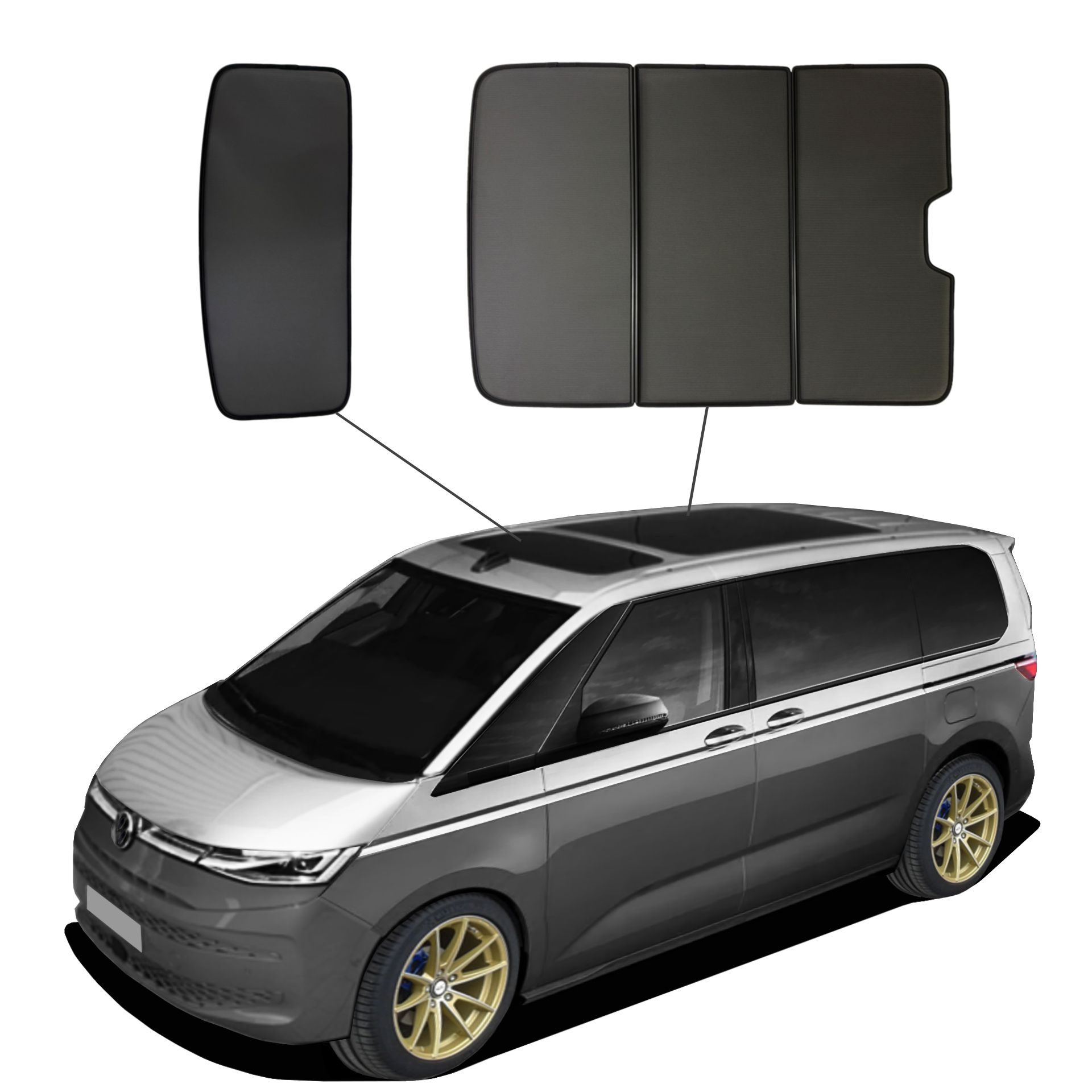 VW T7 Panoramadach SunClip Auto Sonnenschutz & Sichtschutz 2021- VW T7 Panoramadach SunClip Auto Sonnenschutz & Sichtschutz 2021-