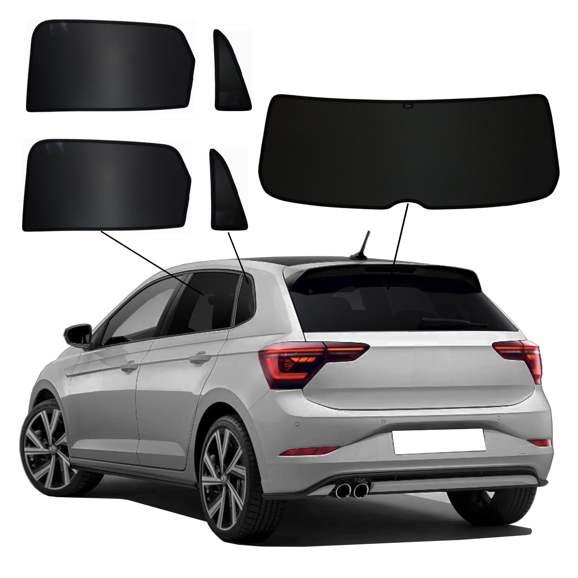 VW Polo VI 5-door Facelift sun protection Sonniboy 2021- a VW Polo 6 with an ABC Set