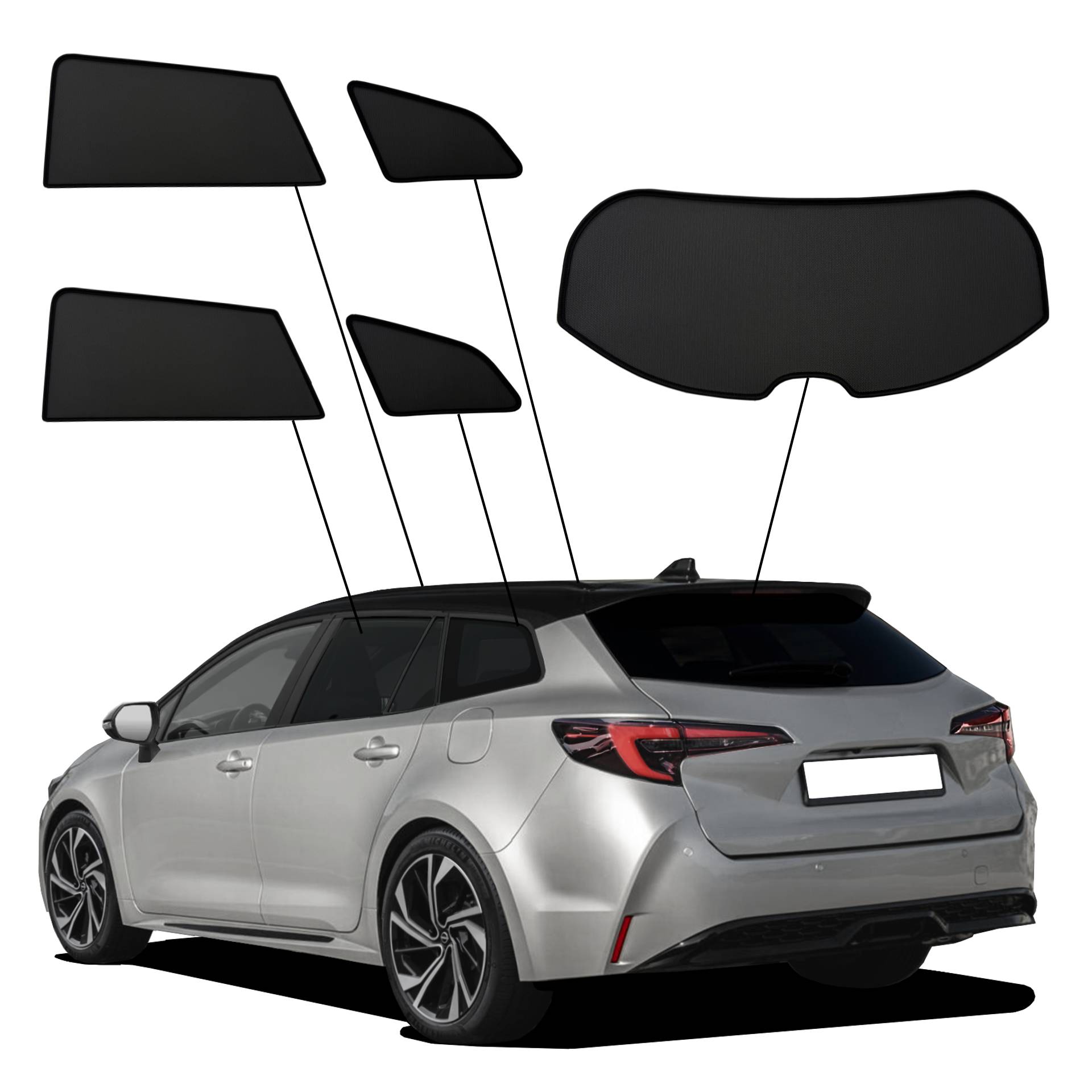 Toyota Corolla Touring Sports ab 2019 SunClip Sonnenschutz Sichtschutz UV-Schutz Auto Sonnenblende Hitzeschutz Insektenschutz Autoscheibentönung Blendschutz Toyota Corolla Touring Sports ab 2019 SunClip Sonnenschutz Sichtschutz UV-Schutz Auto Sonnenblende Hitzeschutz Insektenschutz Autoscheibentönung Blendschutz