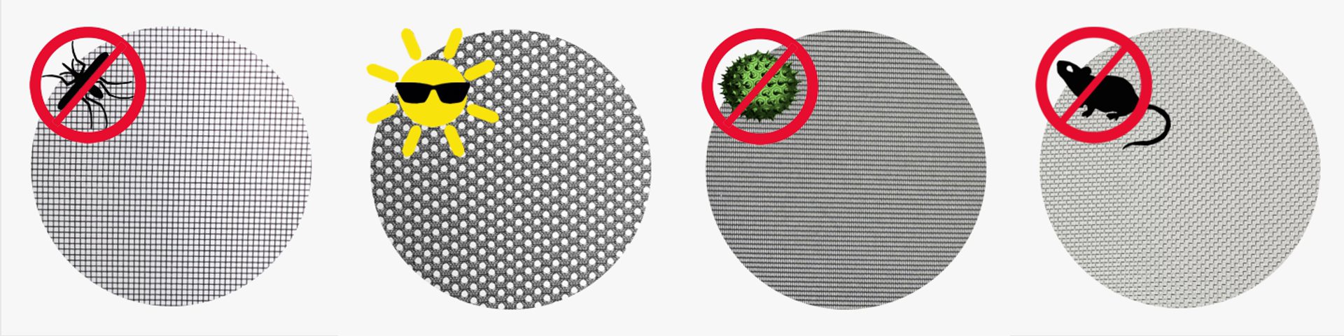 Stoffdetailbilder vom Insekten-, Sonnen- Pollen- und Nagerschutz