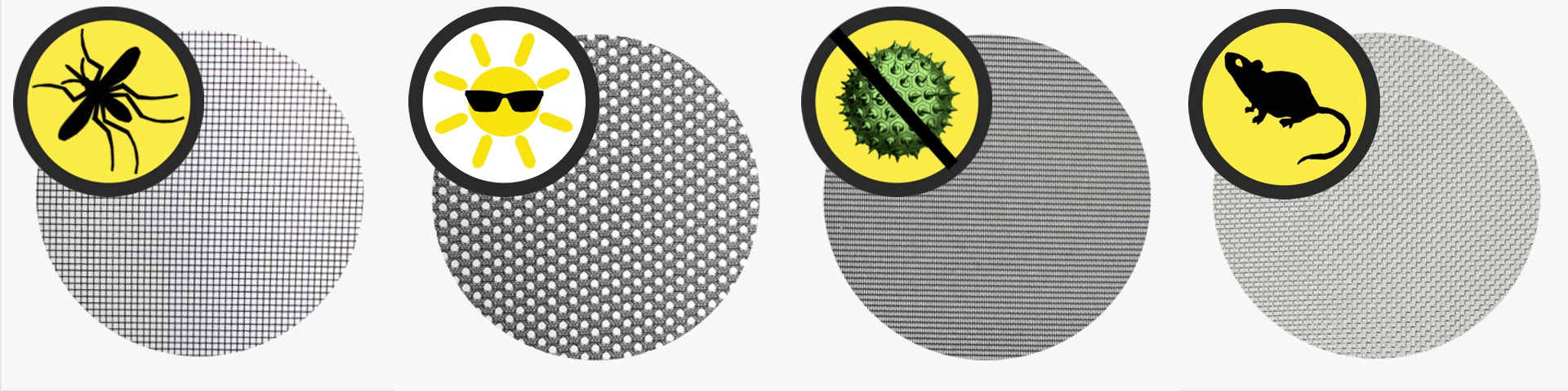 Stoffdetailbilder vom Insekten-, Sonnen- Pollen- und Nagerschutz