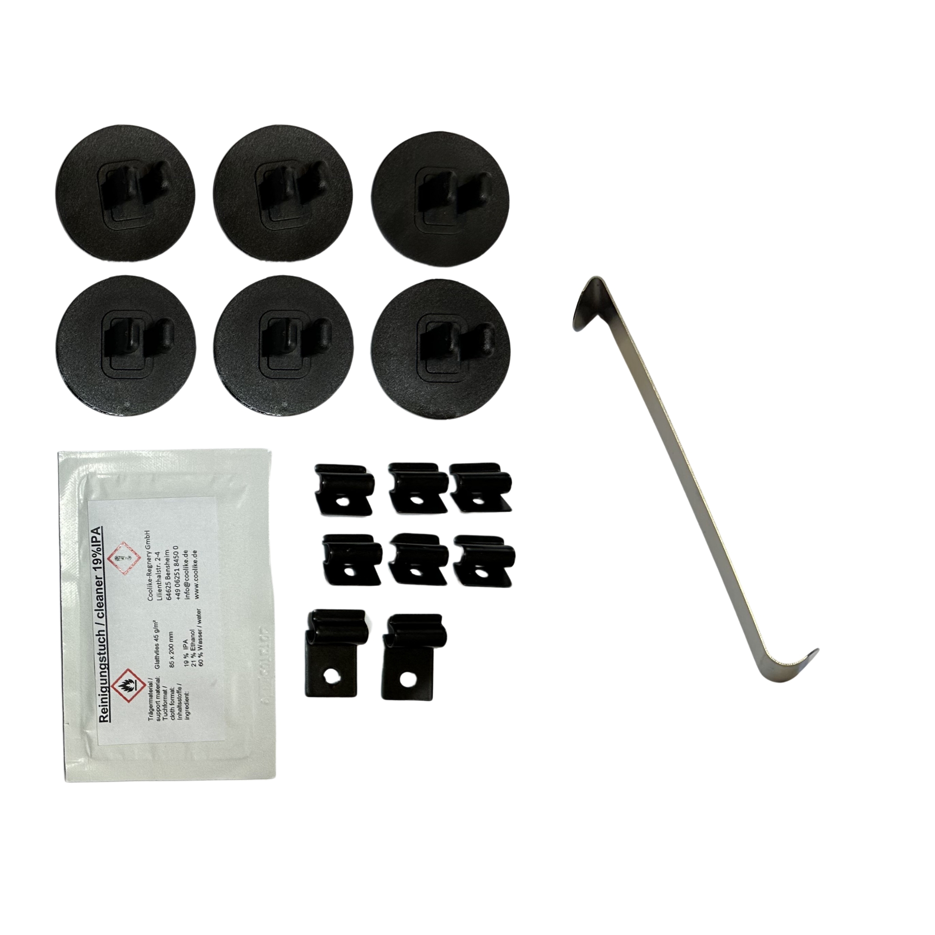 a holder set with installation aid for BMW X1