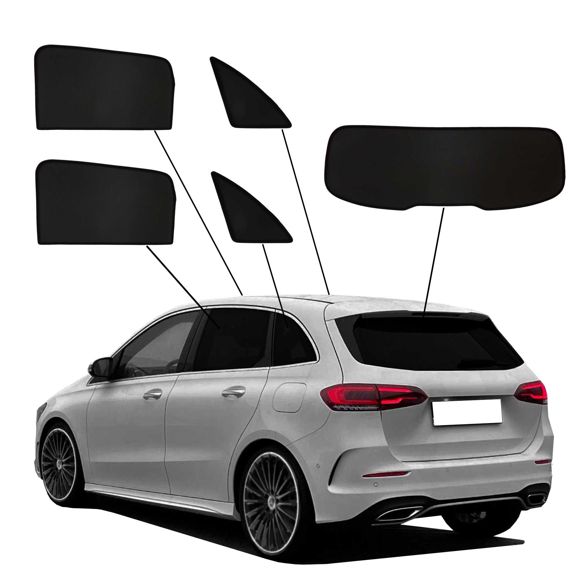 a Mercedes b-class with an ABC set