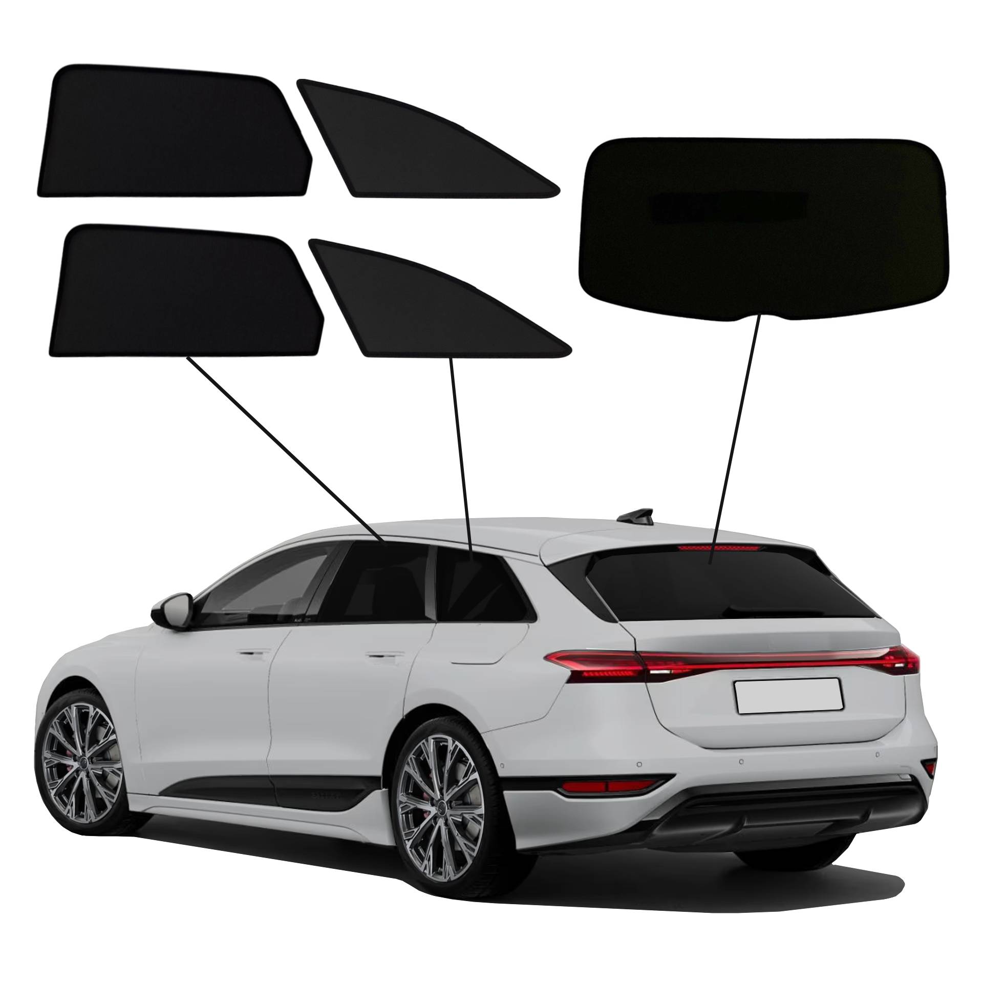 ein Audi A6 avant etron mit einem ABC Set