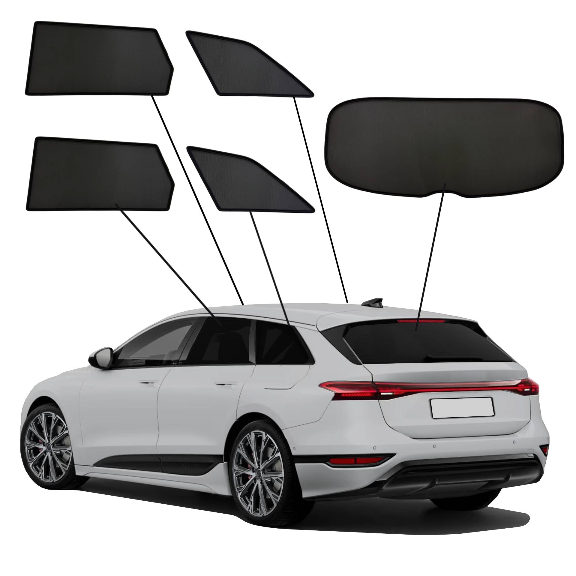 Audi A6 Avant e-tron from 2024 onwards SunClip Sun Protection Privacy Protection UV Protection Car Sun Visor Heat Protection Insect Protection Car Window Tinting Anti-Glare Protection