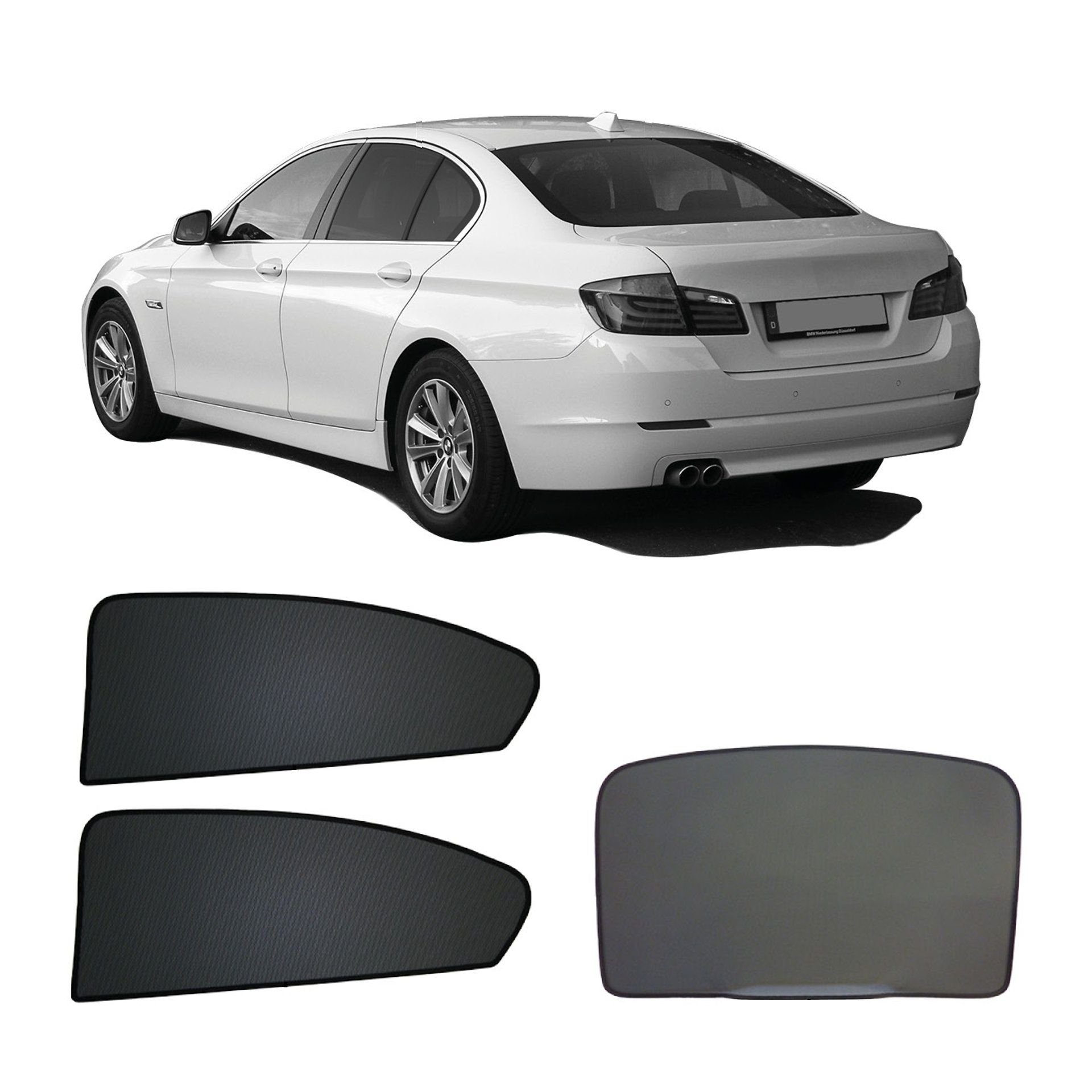 a BMW 5 series sedan with an AC set