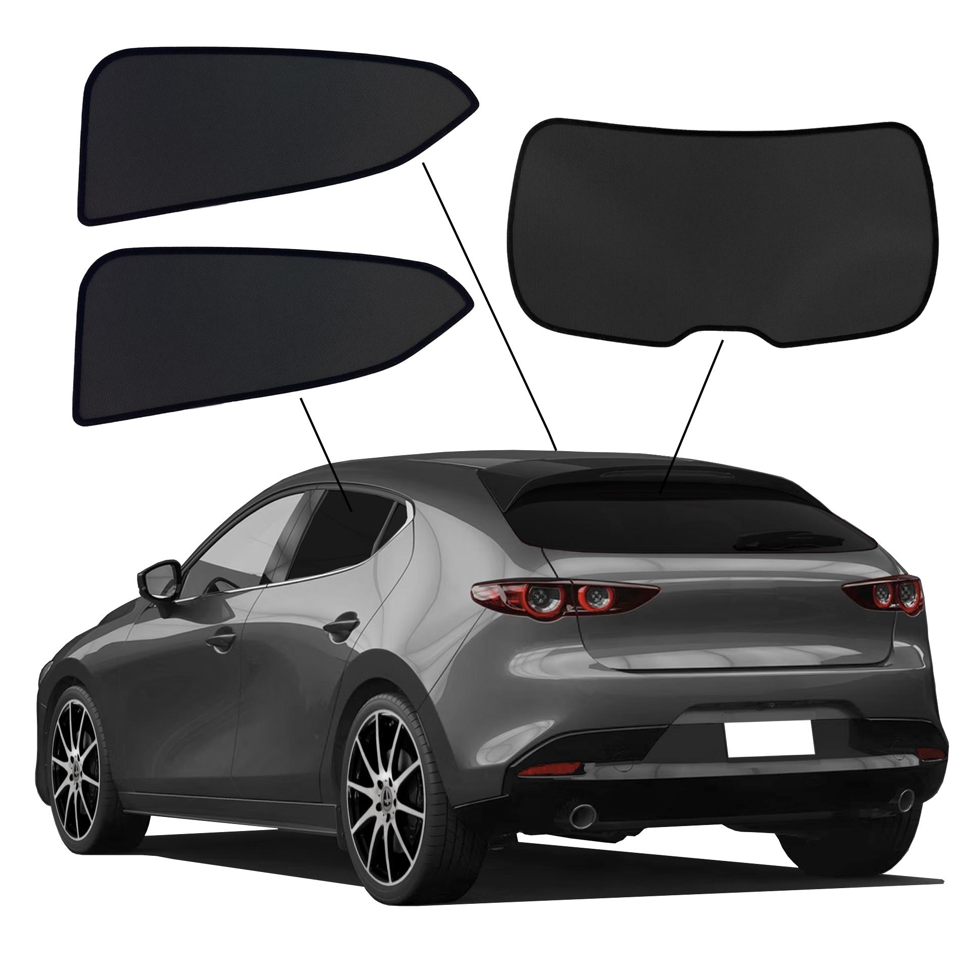 Mazda 3 SunClip Auto Sonnenschutz & Sichtschutz 2019- ein Mazda 3 mit einem AC Set