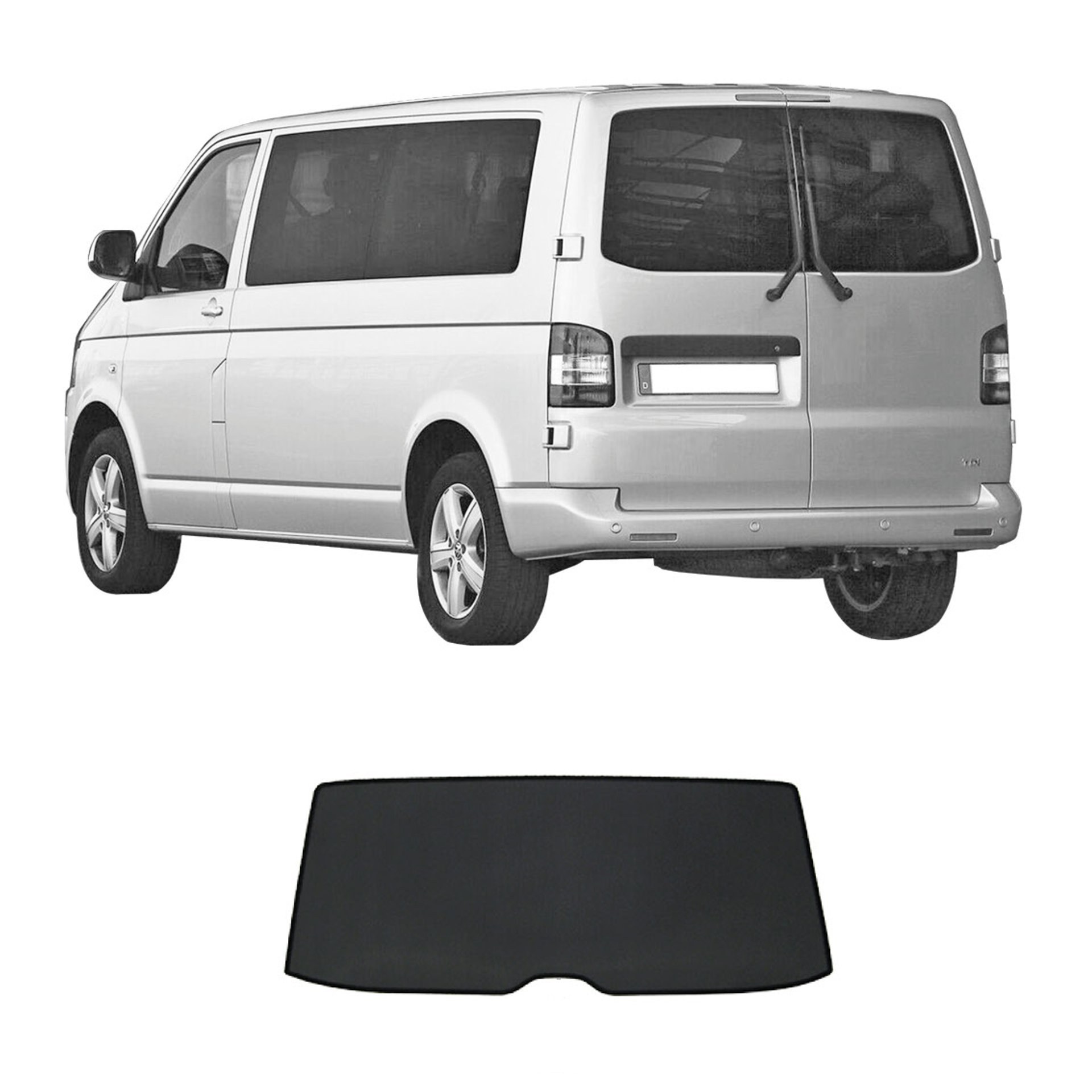VW T5 Transporter sun protection Sonniboy with rear window 2003-2015 a VW T5 with a C part
