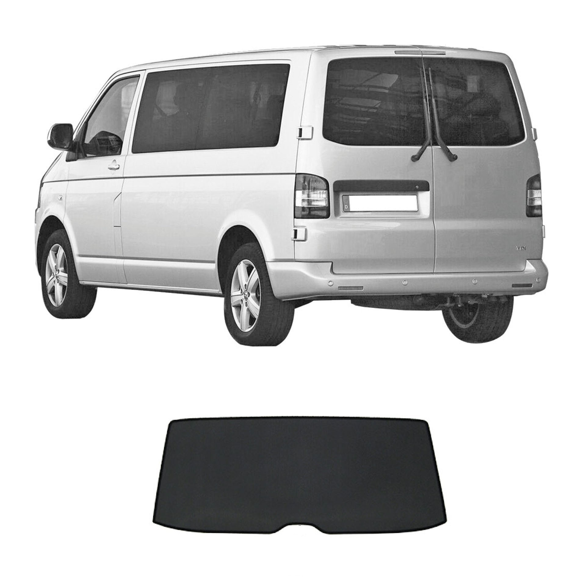 VW T5 Transporter Sonnenschutz Sonniboy mit Heckfenster 2003-2015