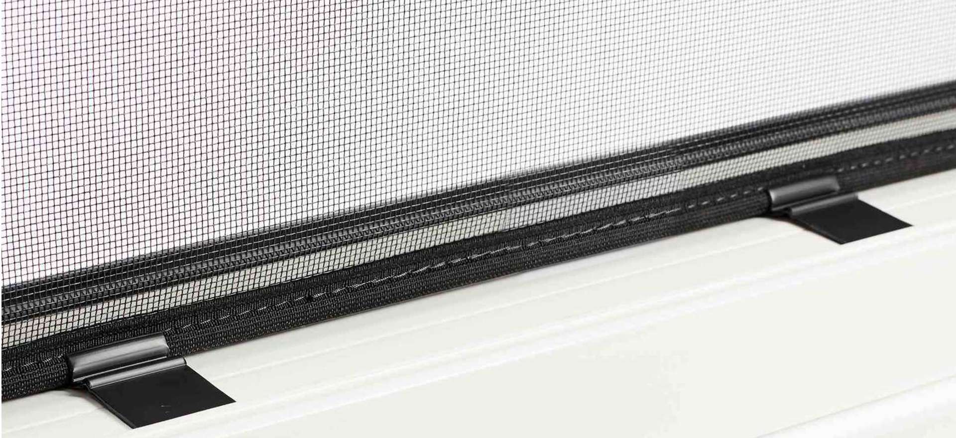 Attach fly screens without drilling - this is what you should pay attention to detailed picture of the fly screen with two plastic holders