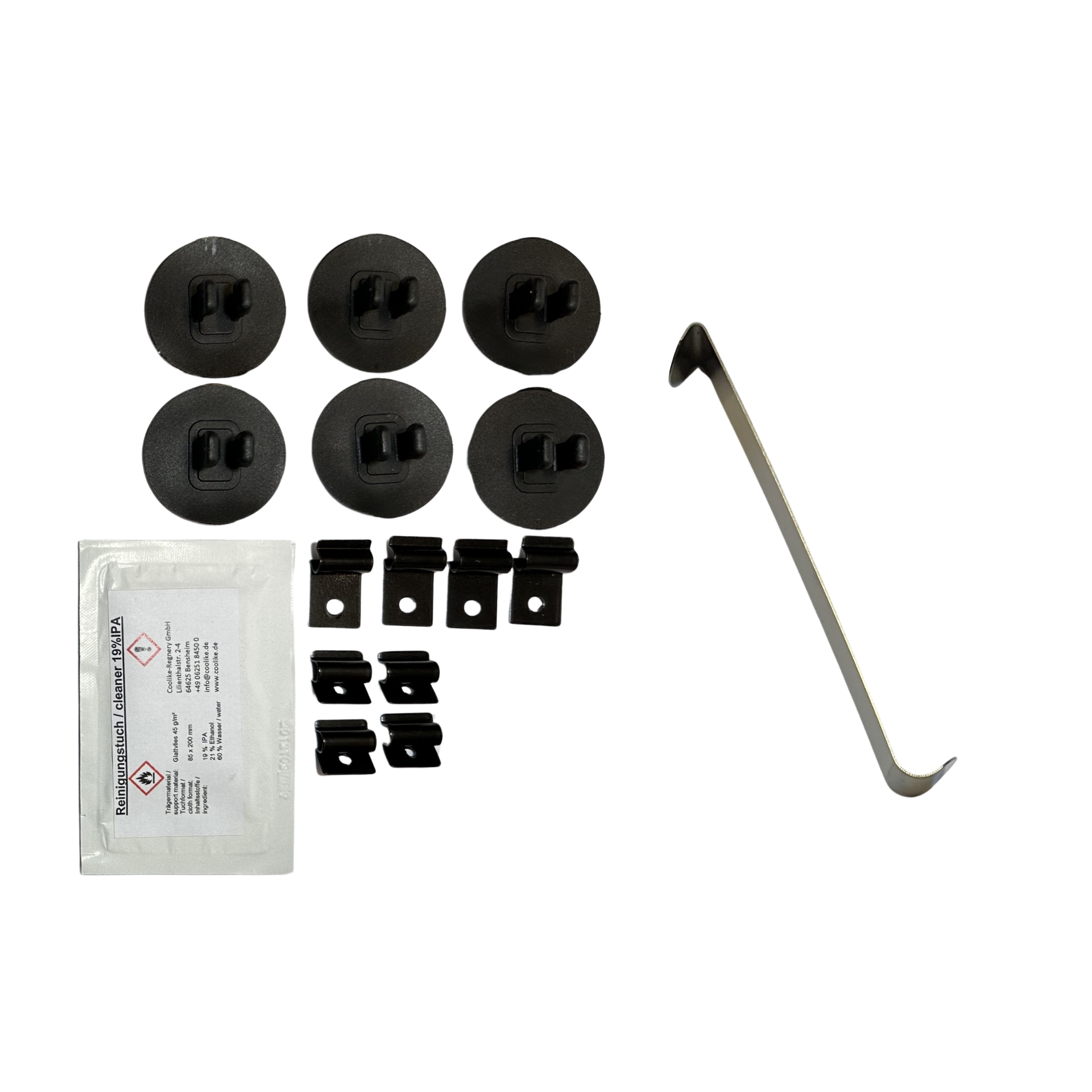 ein Halterset mit Einbauhilfe für Mercedes GLK