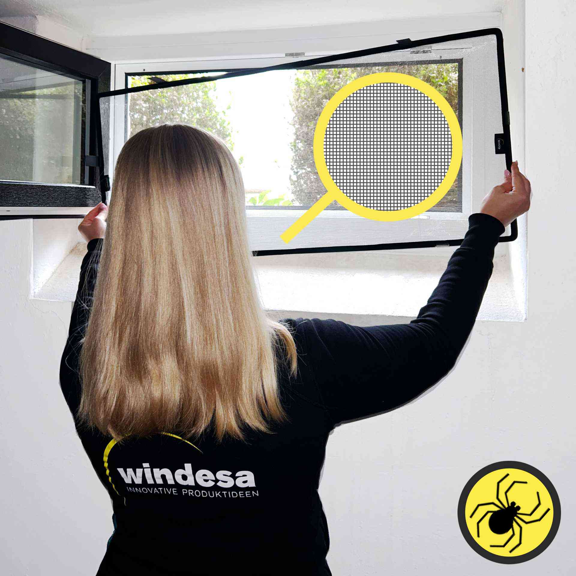 Nagerschutzgitter WinClip STYLE Spider Fiberglasgewebe Kunststofffenster
